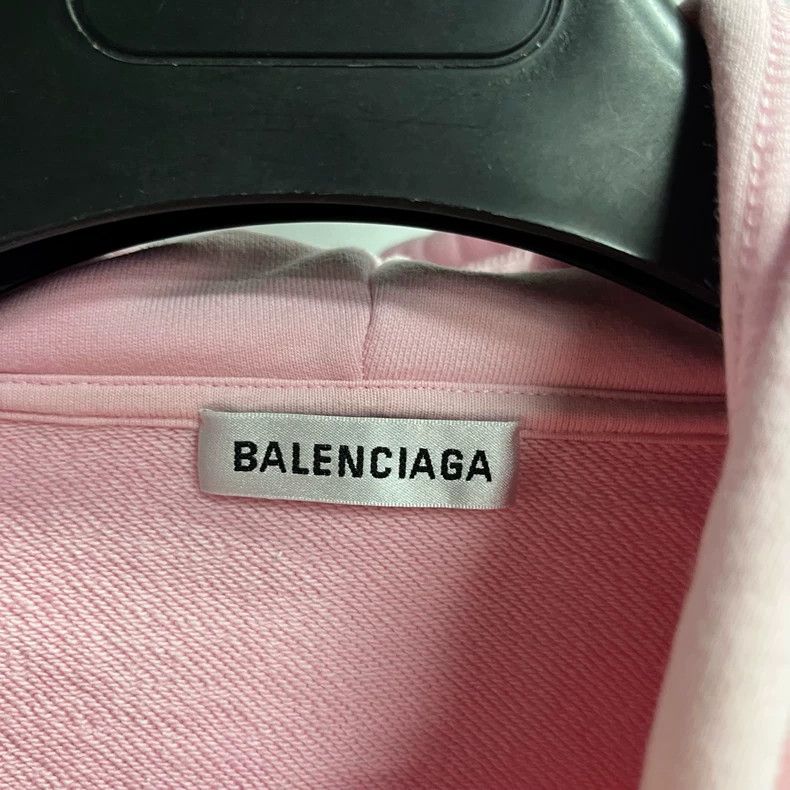 Balenciaga Balenciaga Pink monogrammed hoodie Size US M / EU 48-50 / 2 - 2 Thumbnail