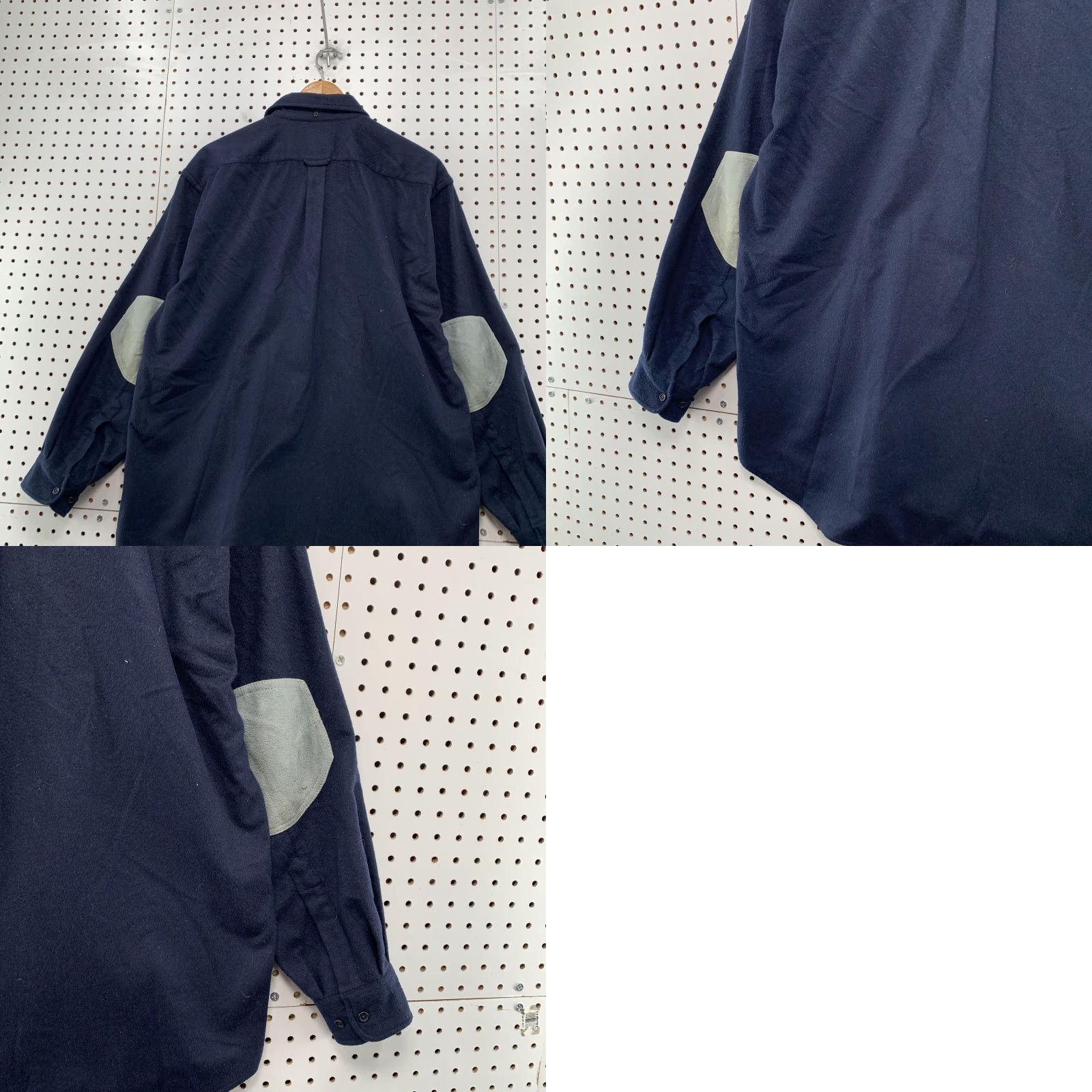 Faconnable VINTAGE Faconnable Plaid Wool Button-Up Shirt Mens M Blue Elbow Patches Leather Size US M / EU 48-50 / 2 - 9 Thumbnail