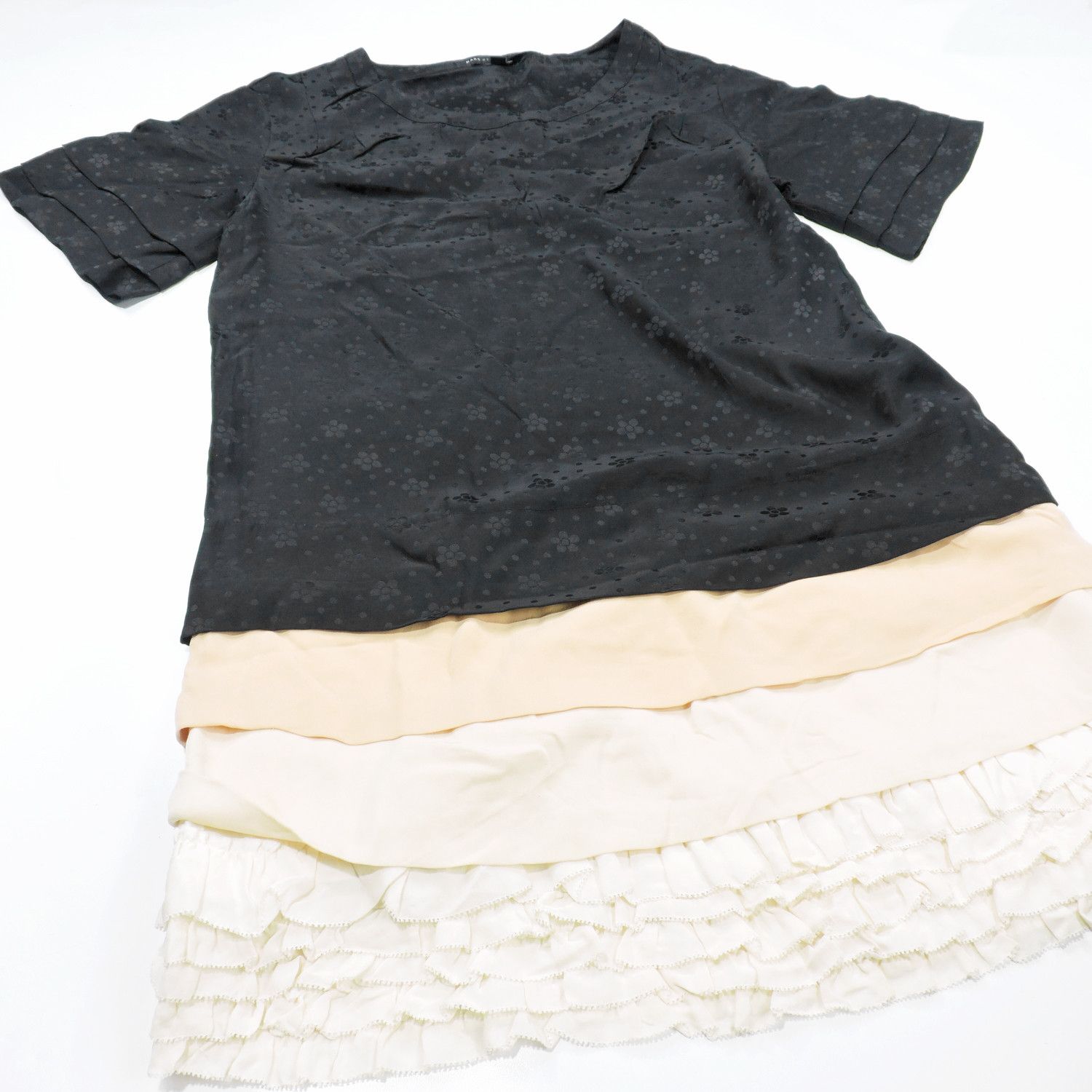 Marc Jacobs MARC BY MARC JACOBS RUFFLE TIERED SILK DROP WAIST MINI DRESS Size XS / US 0-2 / IT 36-38 - 7 Thumbnail