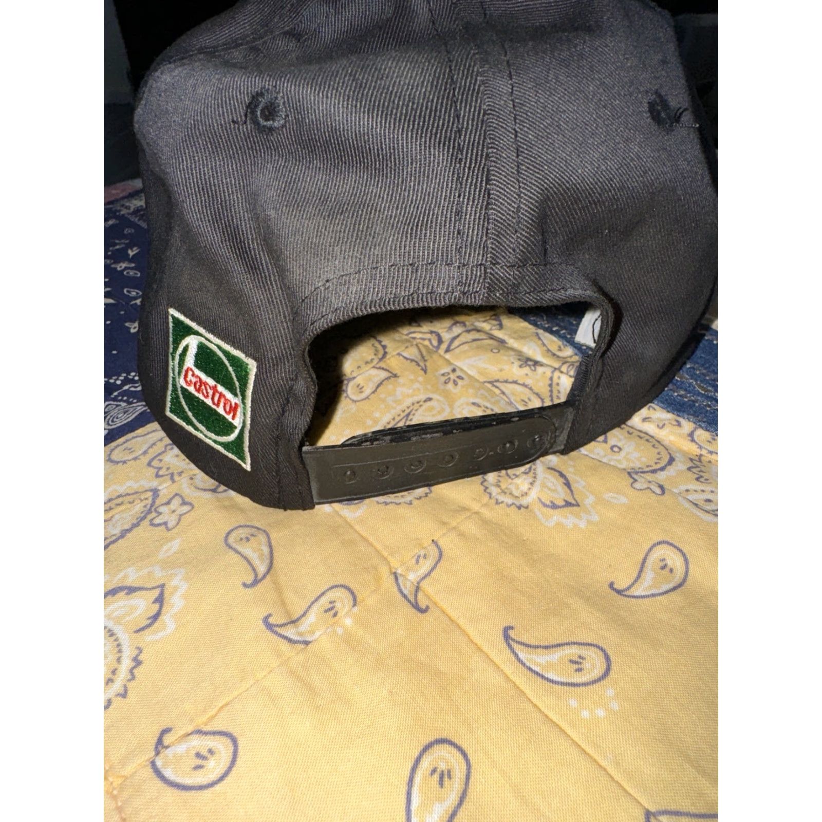 Vintage VINTAGE Castro Syntec SnapBack Hat Black Adjustable Mens One Size Snapback Black Castro Syntec Hat Mens Size ONE SIZE - 6 Thumbnail