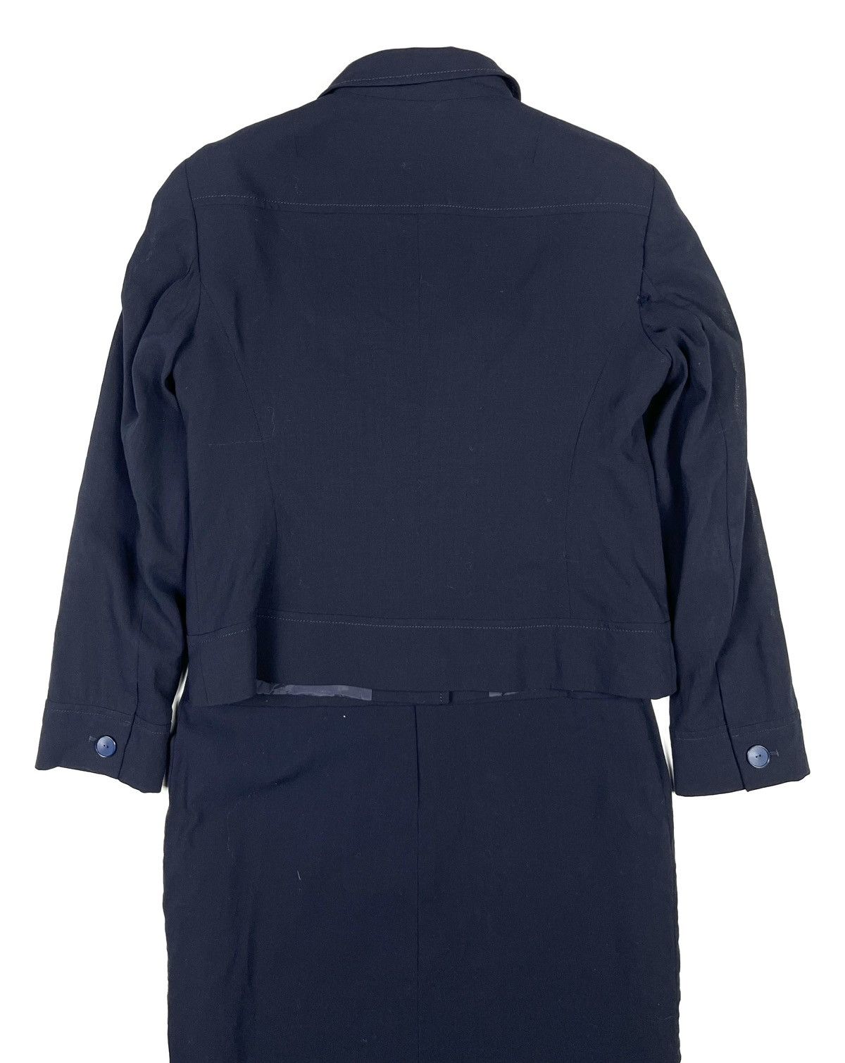 Akris Akris Punto Blazer & Dress Luxury Business Suit Classic Blue Size S / US 4 / IT 40 - 10 Thumbnail