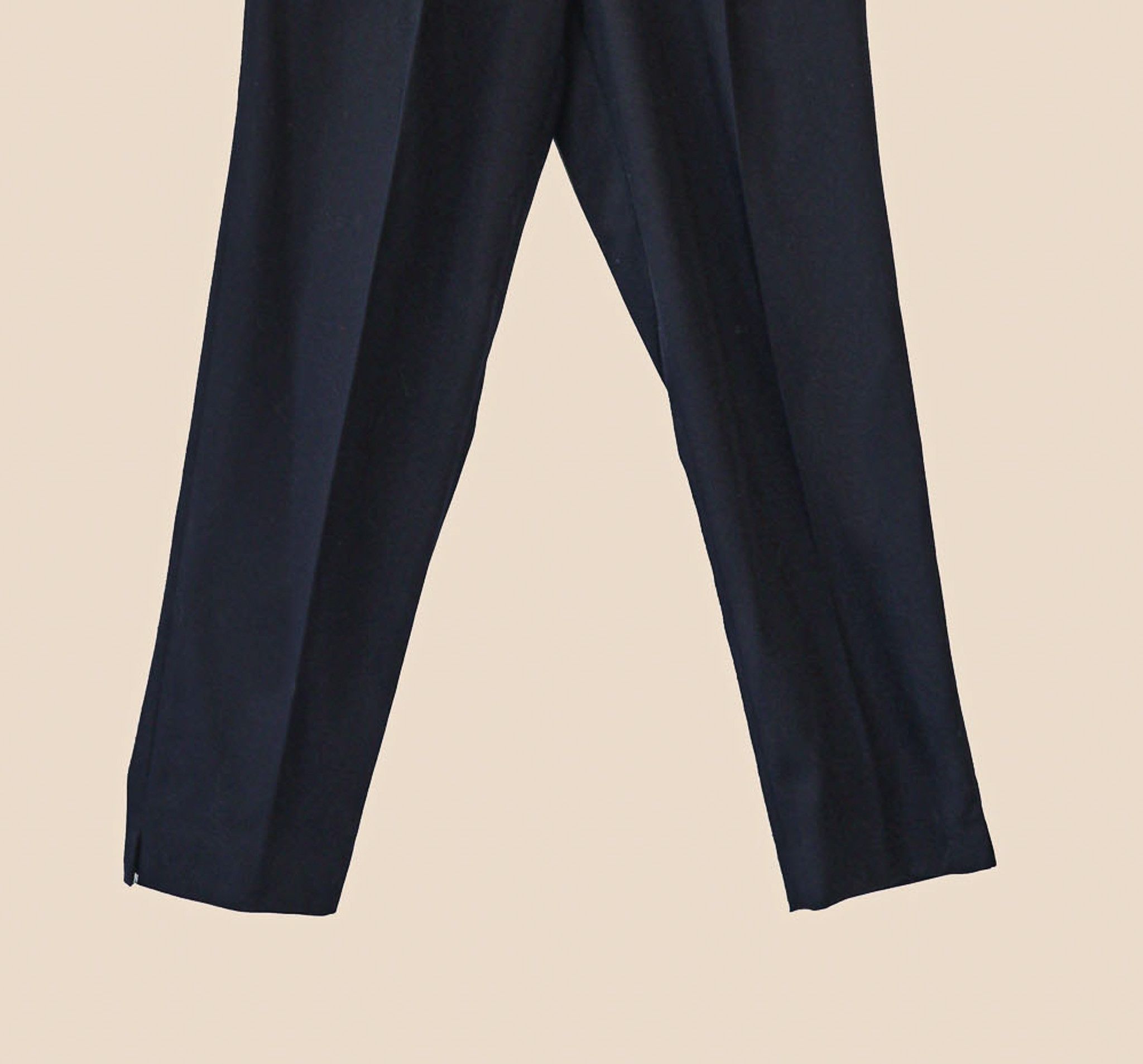 Vintage Vintage Navy Blue High Waisted Trousers Dressy Pants Size 27" / US 4 / IT 40 - 4 Thumbnail