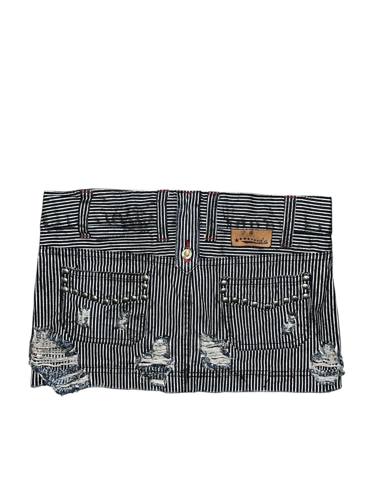 Japanese Brand ➕Deep Unity stripped denim skirt ☠️🖤 Size 25" / US 0 / IT 36 - 2 Thumbnail