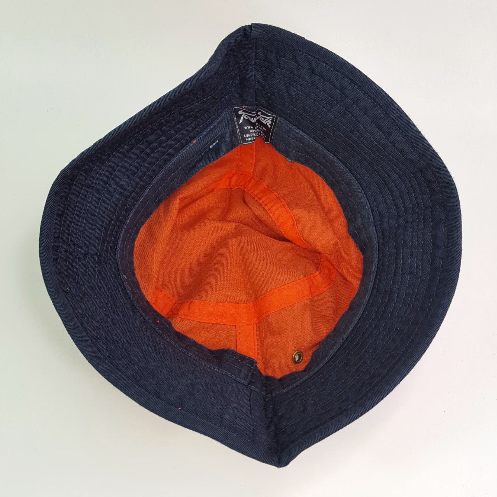 Vintage VINTAGE Town Talk Orange Twill Bucket Hat One Size Boonie Outdoor Brim Crusher Cap Golf Casual Military 90s Summer Mens Hat Size ONE SIZE - 6 Thumbnail