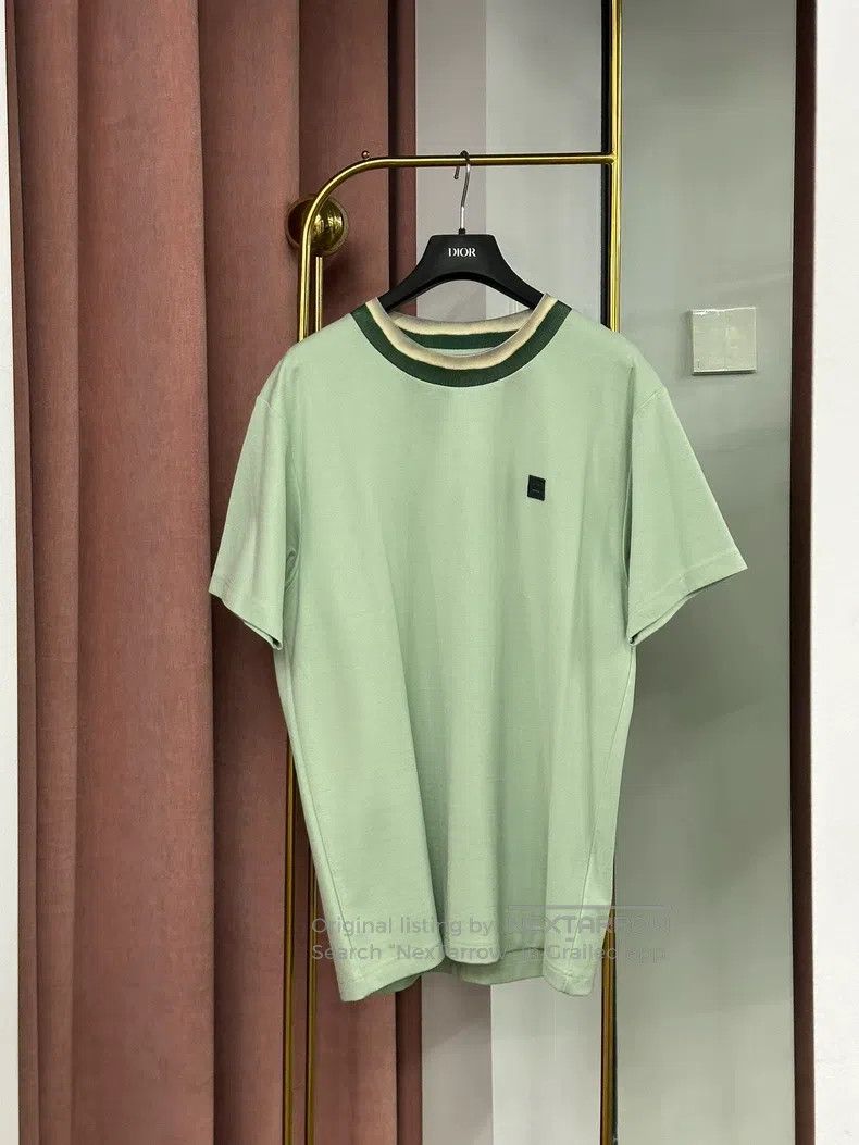 Acne Studios Acne Studios Green and Blue Smiley Collar Short Sleeve T-S Size US S / EU 44-46 / 1 - 1 Thumbnail
