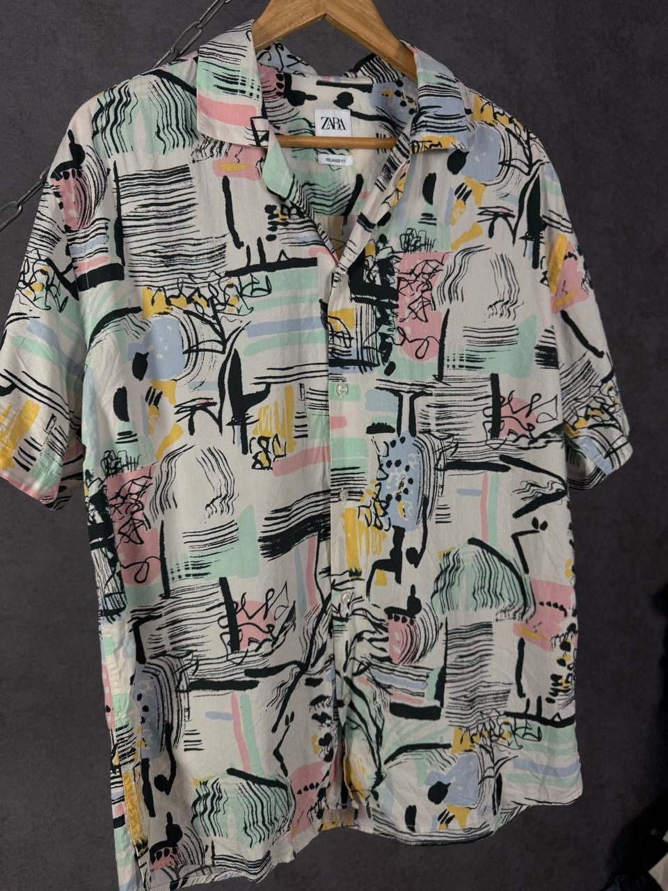 Zara Zara Man designer art crazy hawaiian shirt Size US L / EU 52-54 / 3 - 3 Thumbnail