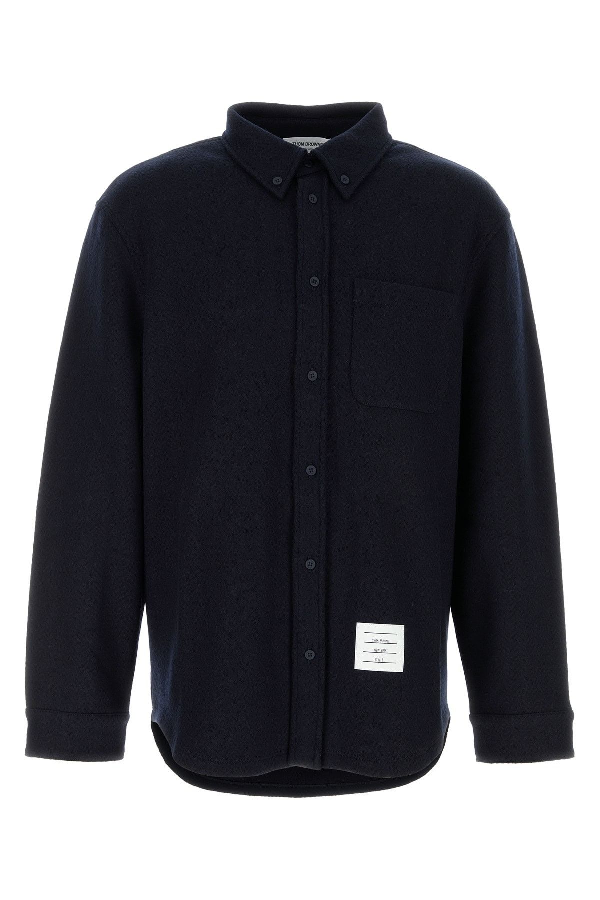 Thom Browne Midnight Blue Cotton Blend Oversize Shirt Size US S / EU 44-46 / 1 - 1 Thumbnail