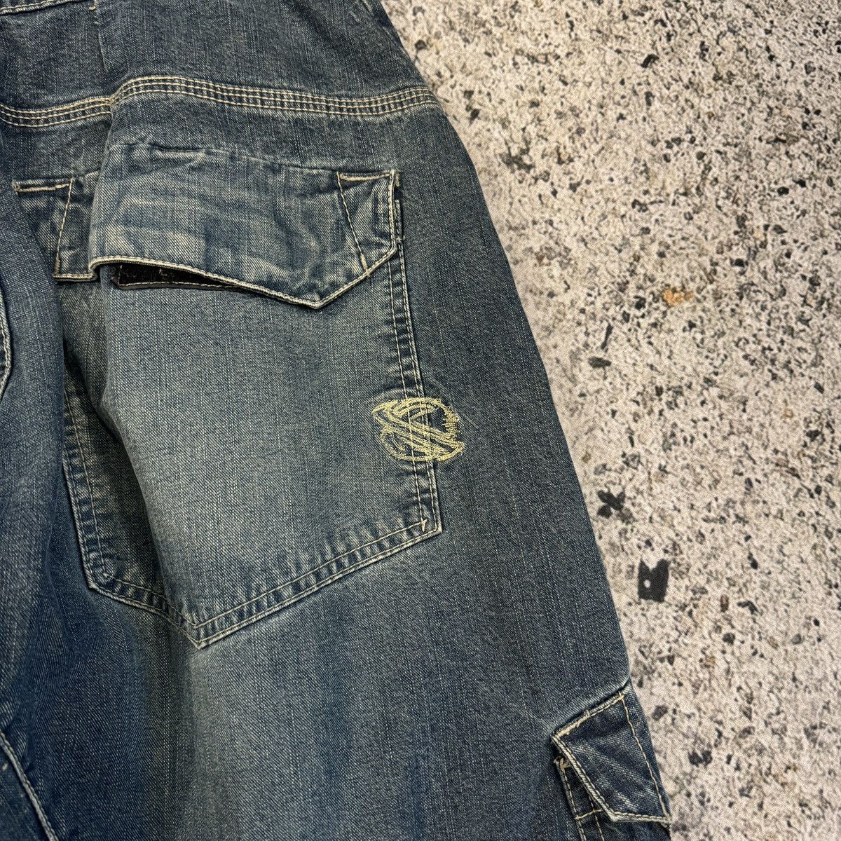 Vintage Lost Enterprises Denim Cargo Skater Pants ERD Grunge Faded Size US 32 / EU 48 - 10 Thumbnail