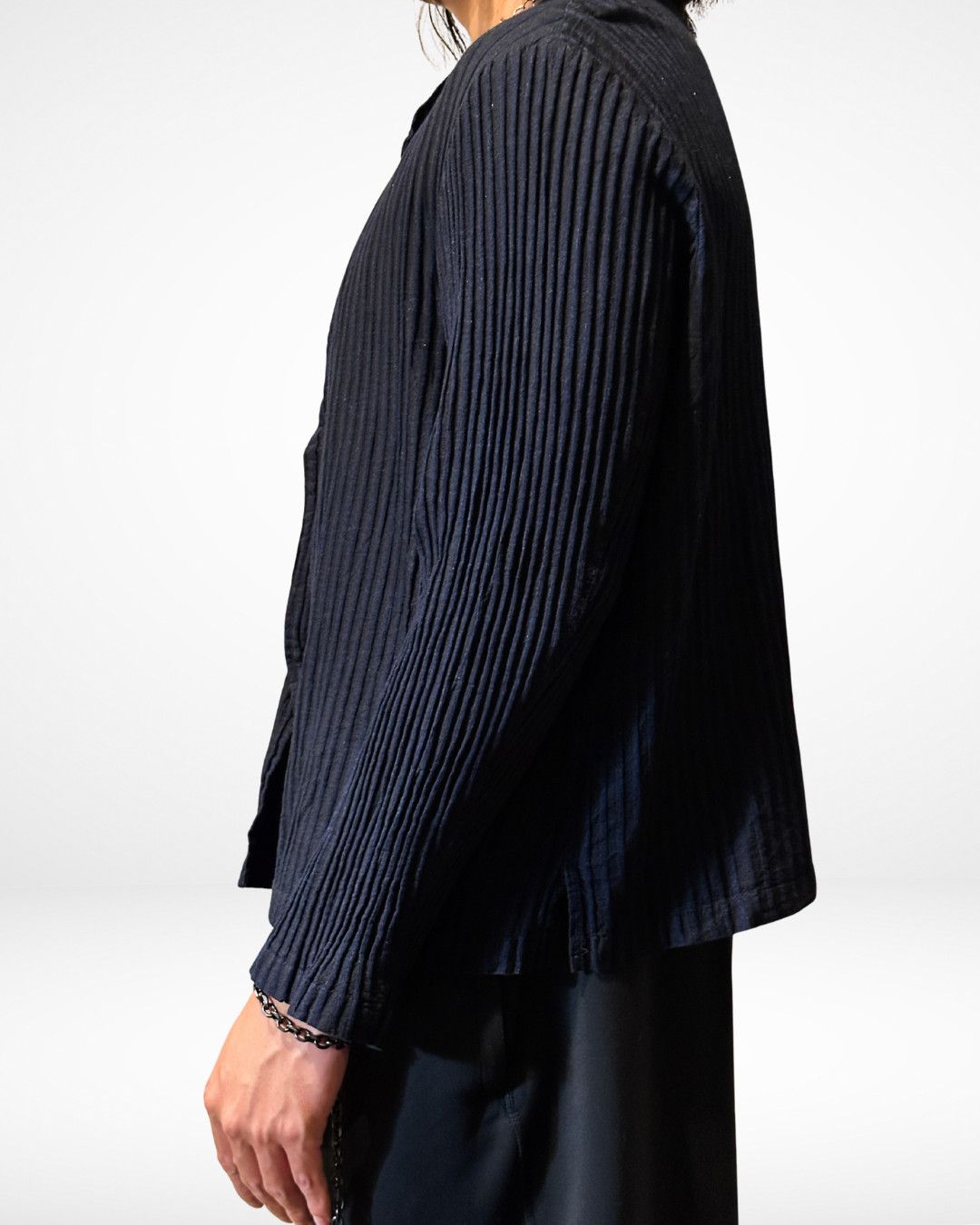 Issey Miyake SS97 Plantation Indigo-dyed Pleated Cardigan Size US M / EU 48-50 / 2 - 3 Thumbnail