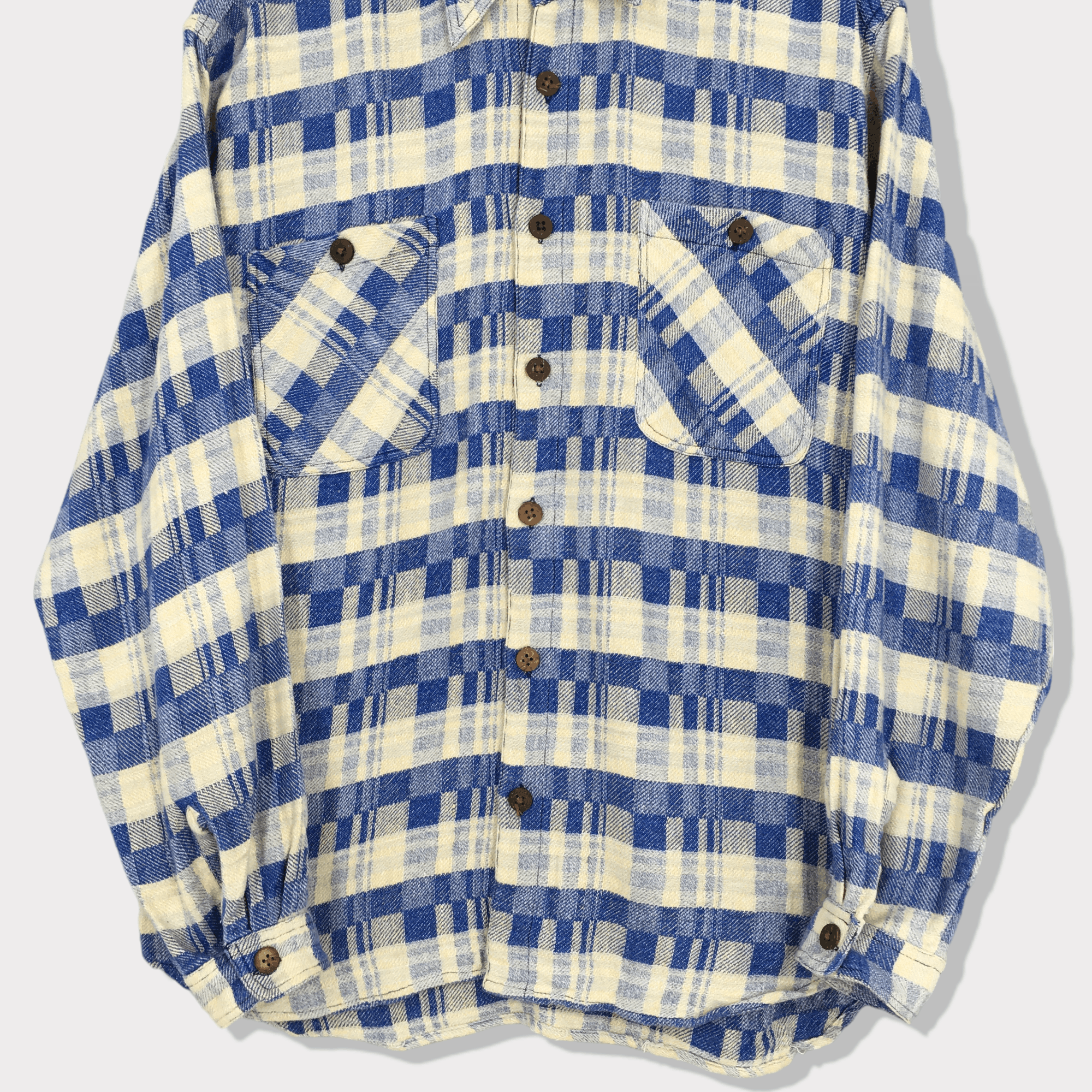 Cowboy Equipment × Flannel × Western Rise Vintage 90's Plaid Shadow Checkered Flannel Shirt Medium Size US M / EU 48-50 / 2 - 3 Thumbnail