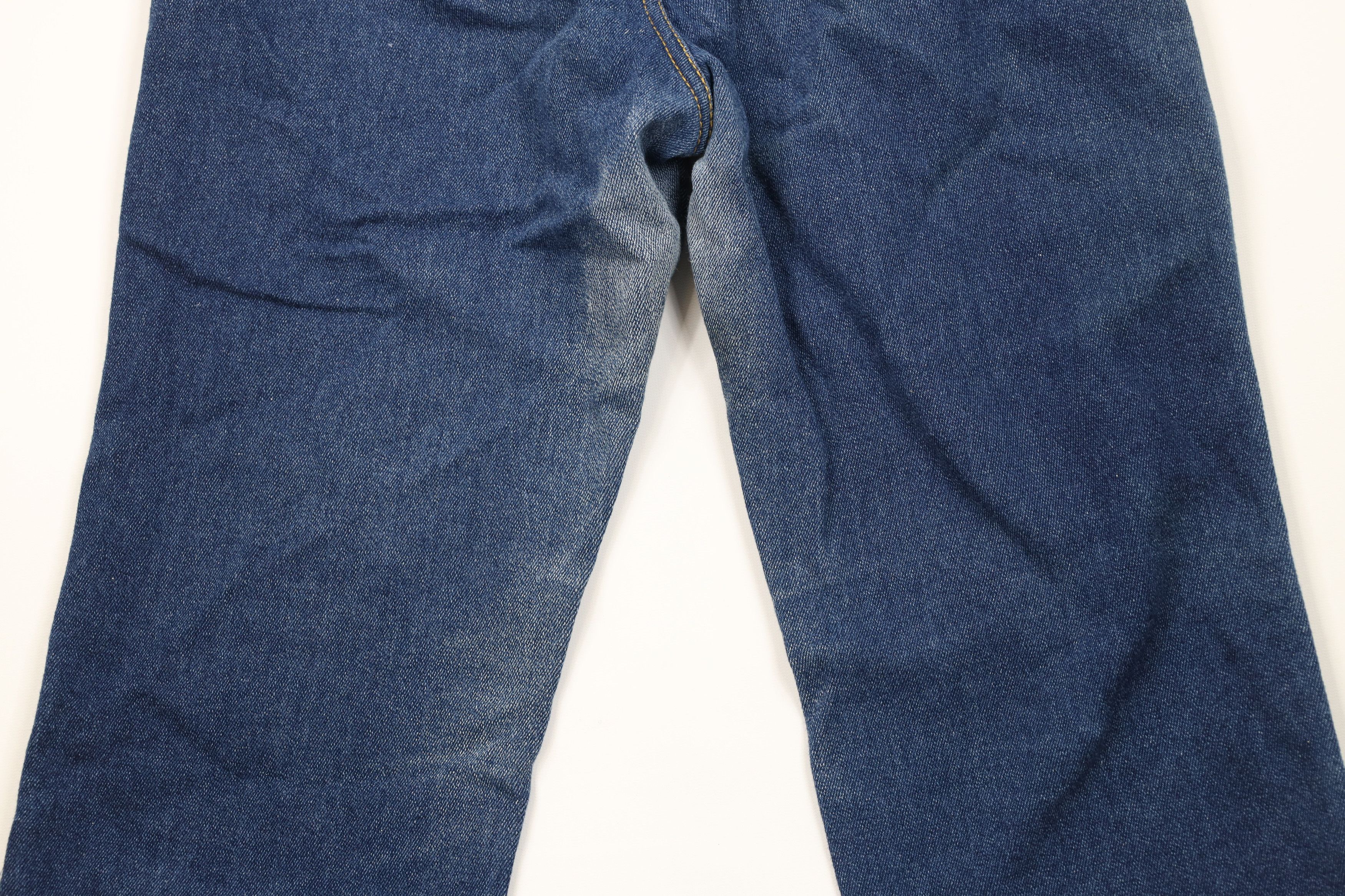 Lee Vintage 70s 80s Lee Flared Wide Leg Denim Jeans Blue USA Size 38" / US 16 / IT 52 - 13 Thumbnail
