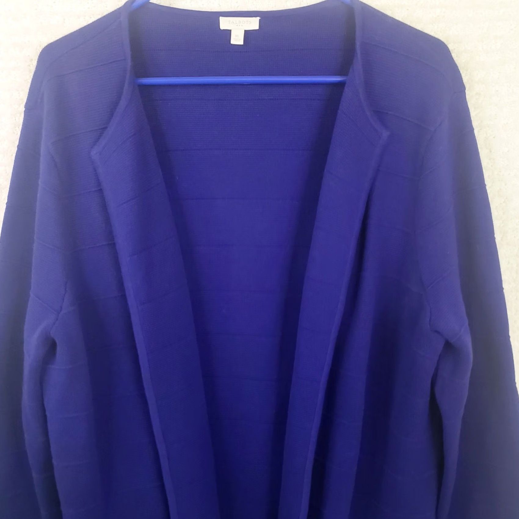 Talbots Talbots Sweater Womens XL Blue Women Pima Cotton Cardigan Size Light Open Front Size XL / US 12-14 / IT 48-50 - 2 Thumbnail