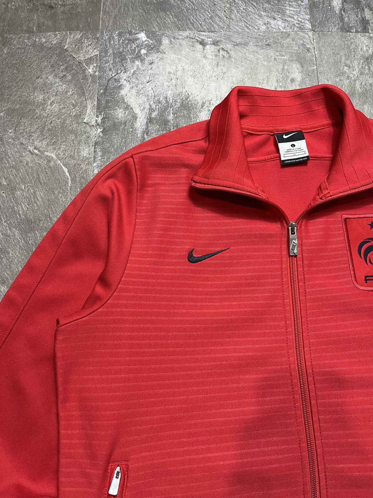 Nike Nike France 2012 2013 Football Y2k Sweatshirt Track top Size US L / EU 52-54 / 3 - 3 Thumbnail