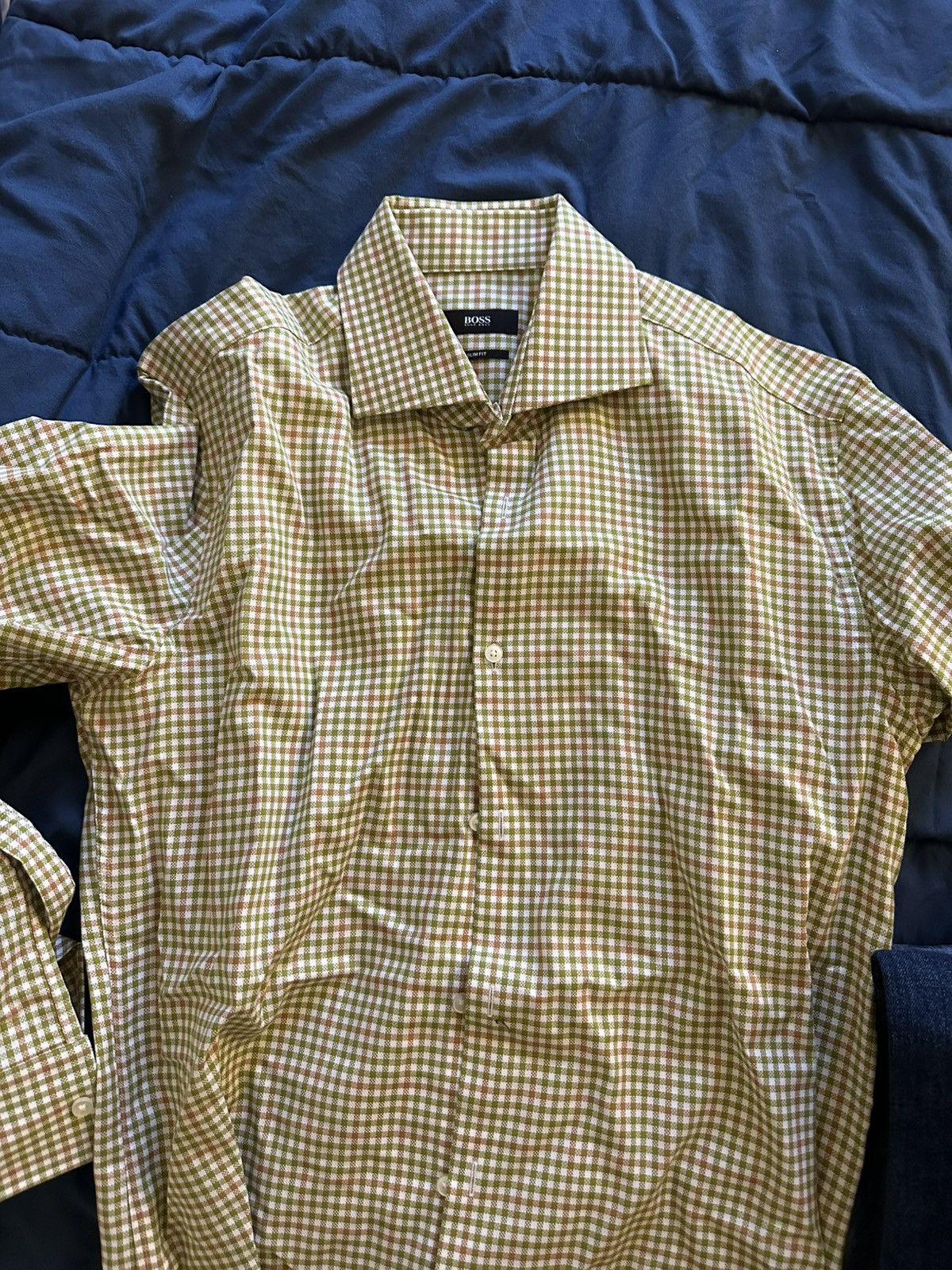 Hugo Boss Hugo Boss Long Sleeve Pattern Dress Shirt Size US XS / EU 42 / 0 - 2 Thumbnail