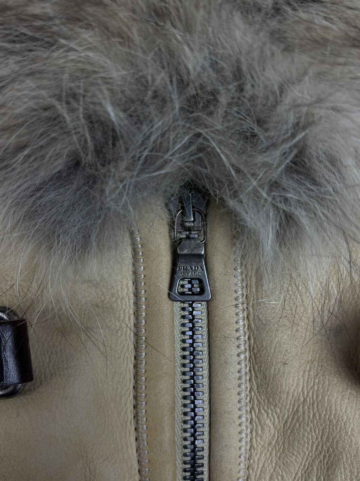 Prada Prada AW06 Shearling Sheep Fox Fur Leather Dufflecoat 44 Size M / US 6-8 / IT 42-44 - 15 Thumbnail