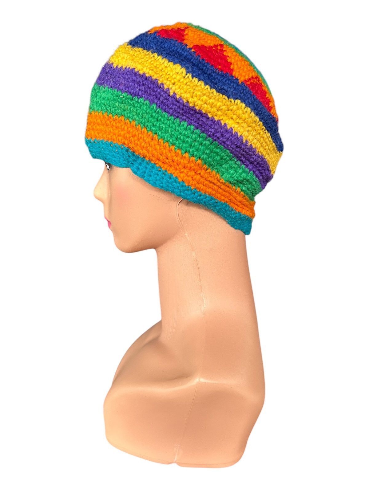 Japanese Brand × Kapital × Vintage Crochet Knitted Handmade Beanie Hats Size ONE SIZE - 5 Thumbnail