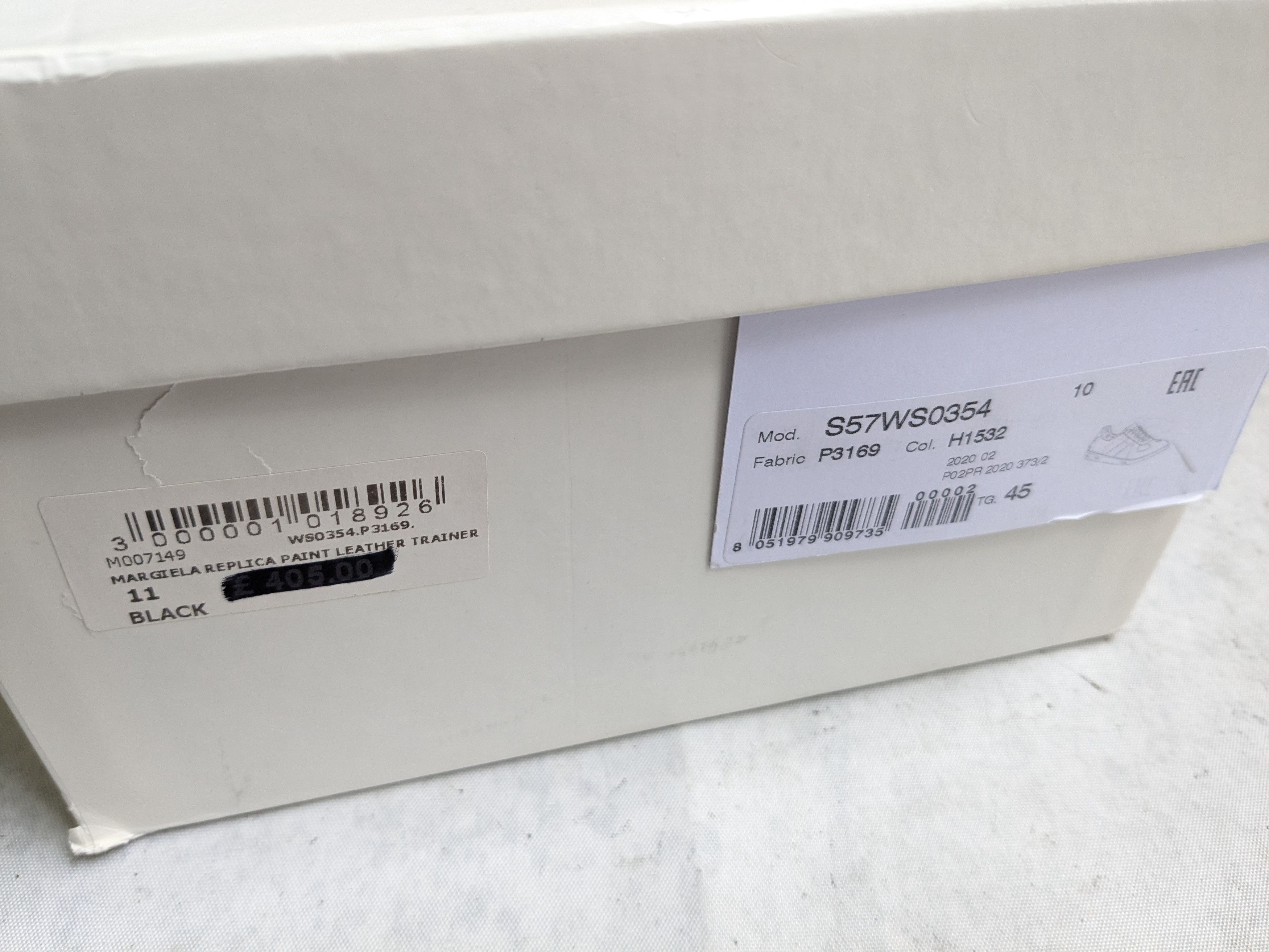 Maison Margiela Maison Margiela Replica GAT Black Paint Splatter 12 45 White Size US 12 / EU 45 - 21 Thumbnail