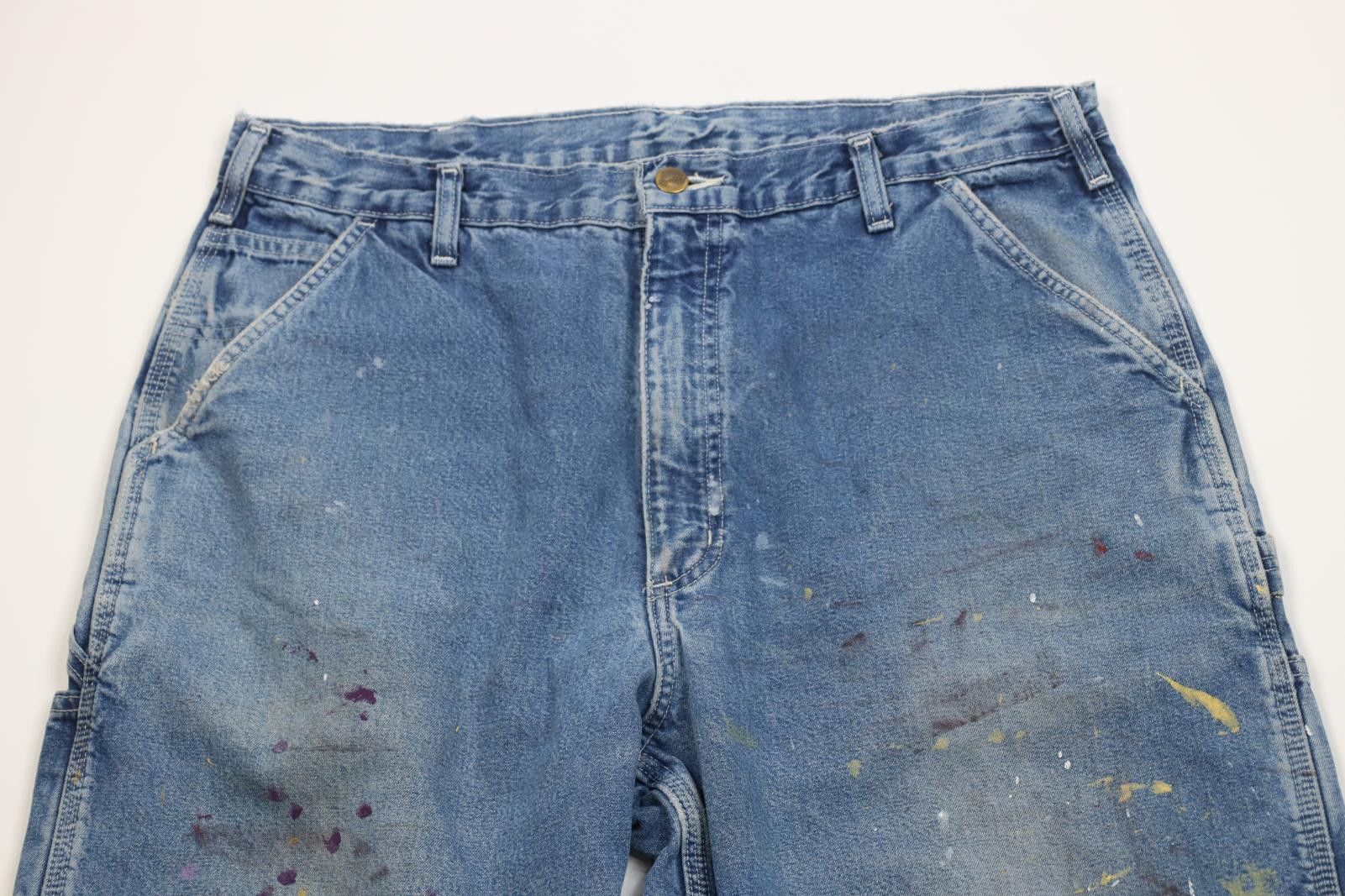 Carhartt Vintage 90s Carhartt Flannel Lined Wide Leg Dungaree Jeans Size US 36 / EU 52 - 3 Thumbnail
