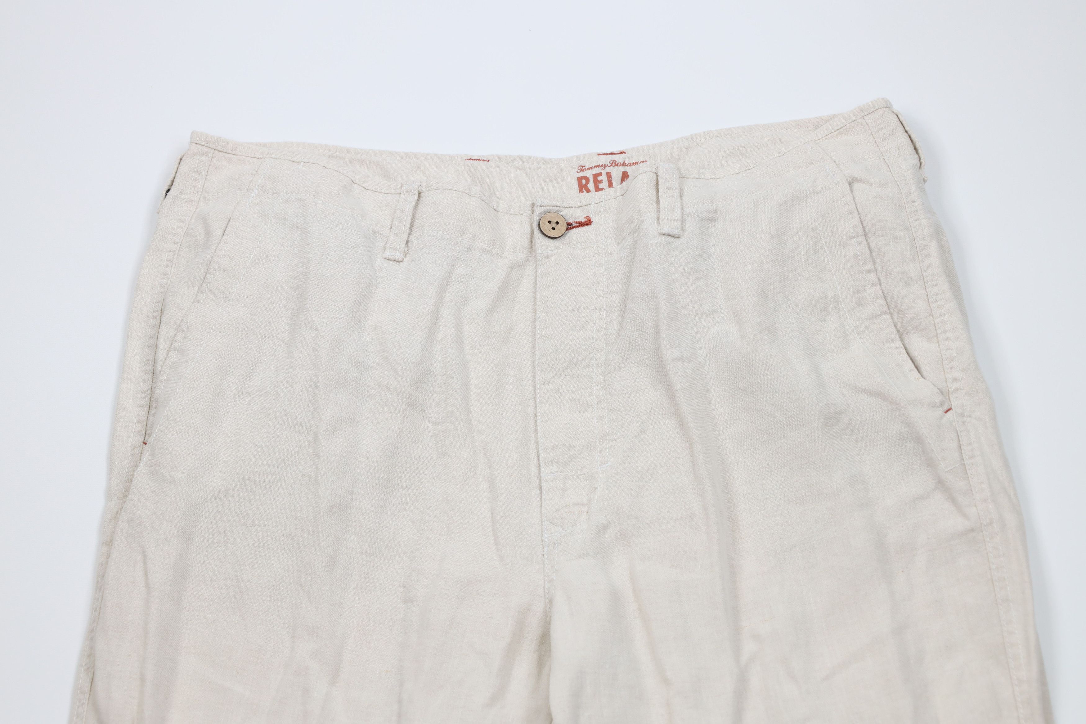 Tommy Bahama Vintage Tommy Bahama Linen Wide Leg Beach Harem Pants Beige Size US 38 / EU 54 - 2 Thumbnail