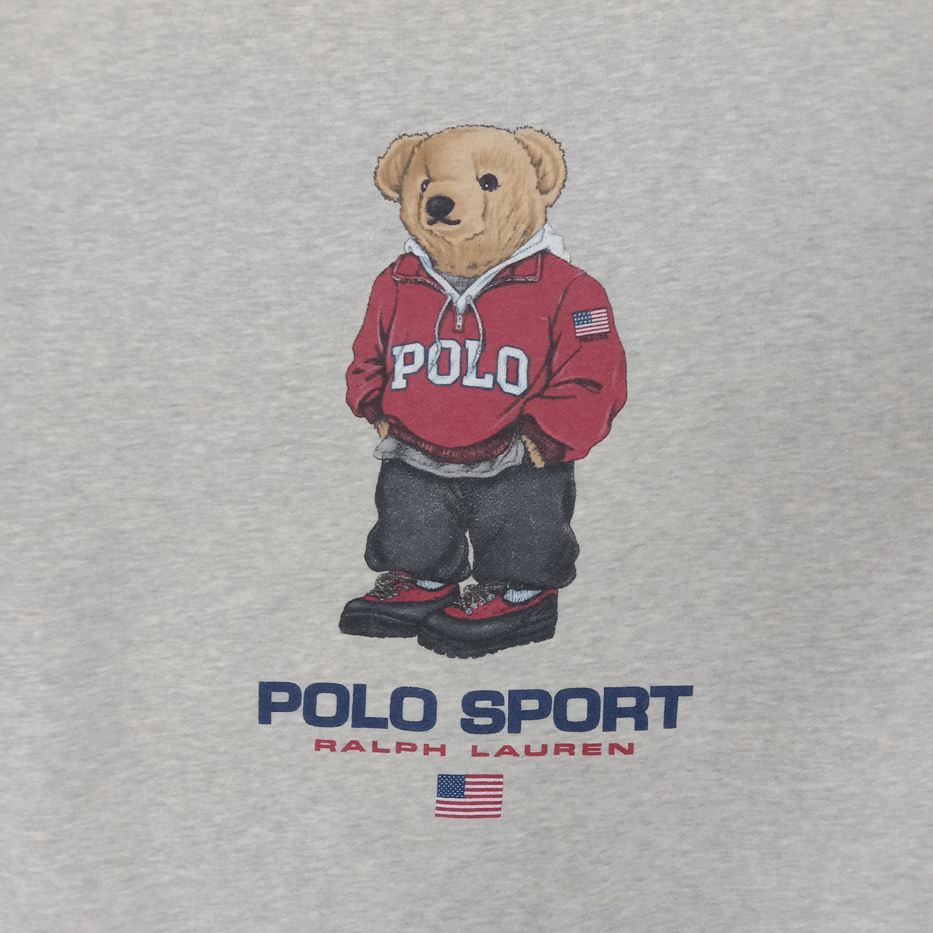 Polo Ralph Lauren × Vintage Polo Bear by Ralph Lauren Distressed Sweatshirt C218N17 Size US XL / EU 56 / 4 - 2 Thumbnail