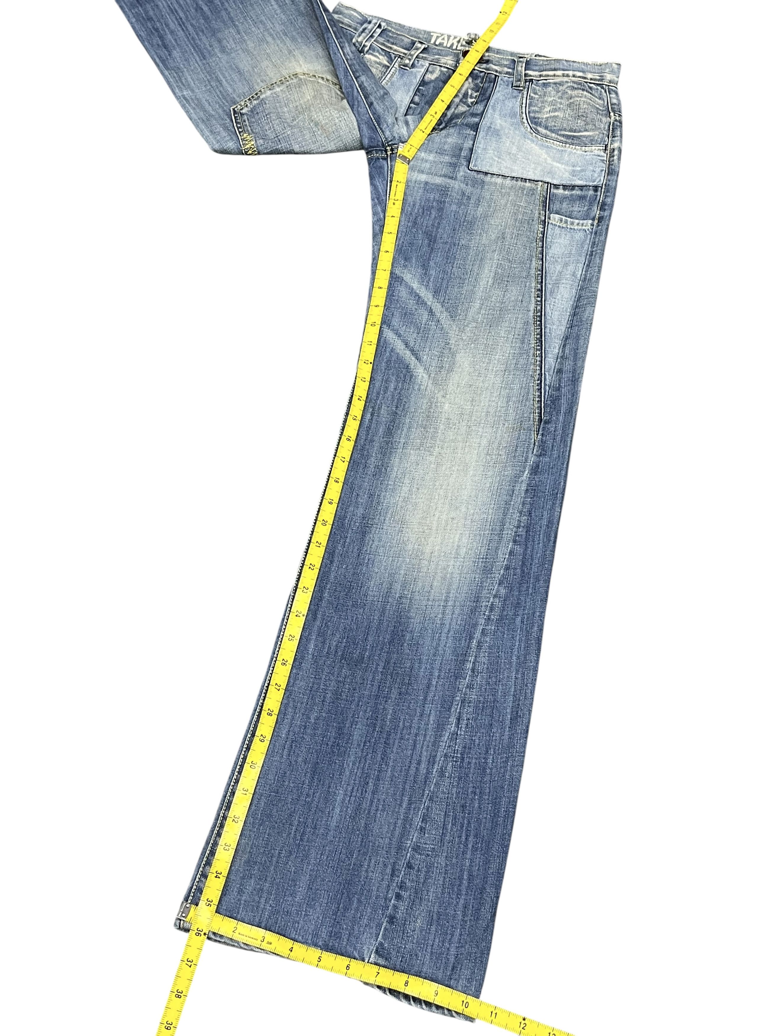 Italia Independent Vintage TAKE TWO Made in Italy Super Wide Leg Jeans - W28" Size 28" / US 6 / IT 42 - 11 Thumbnail