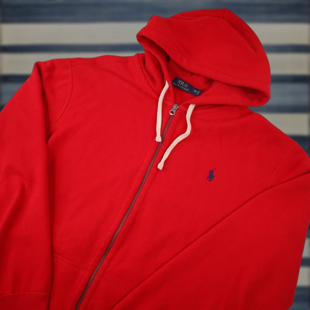 Polo Ralph Lauren Polo Ralph Lauren Hoodie Mens XXL Full Zip Red Size US XXL / EU 58 / 5 - 1 Thumbnail