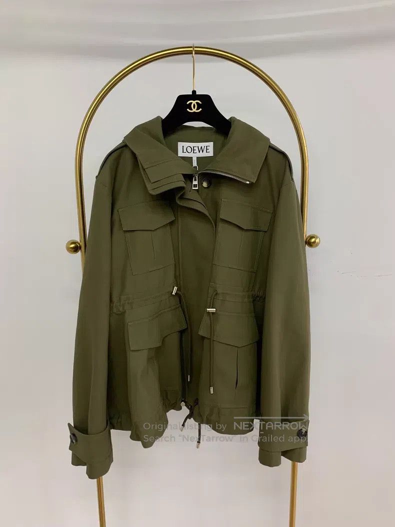 Loewe Loewe Military Green Multi-Pocket Windbreaker Jacket, Loos Size XXS / US 00 / IT 34 - 1 Thumbnail