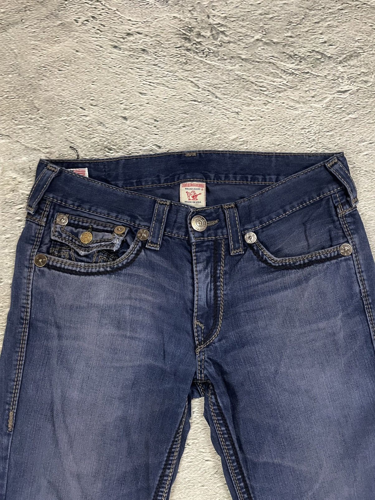 True Religion True Religion Billy blue jeans Black thick stitching Y2K Size US 34 / EU 50 - 3 Thumbnail