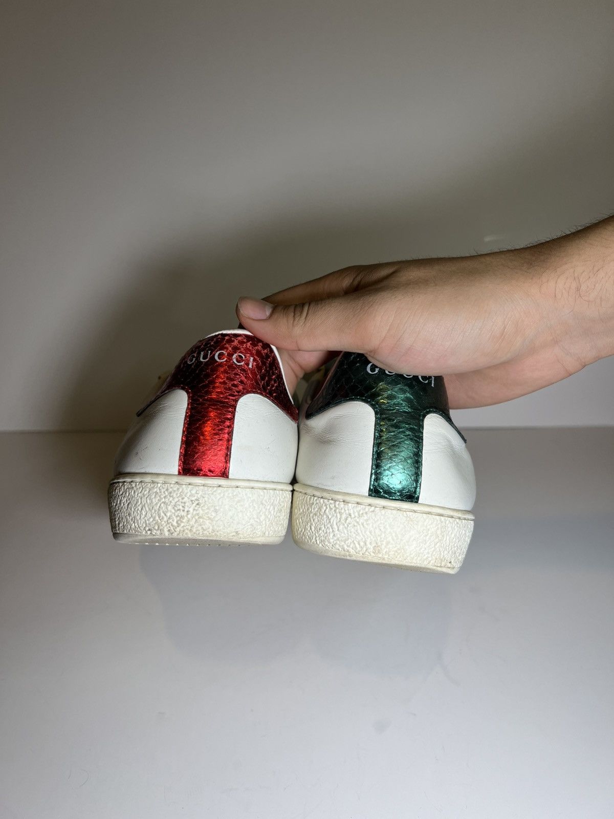 Gucci Gucci Ace leather sneakers signature embroidered Kingsnake Size US 12 / EU 45 - 7 Thumbnail