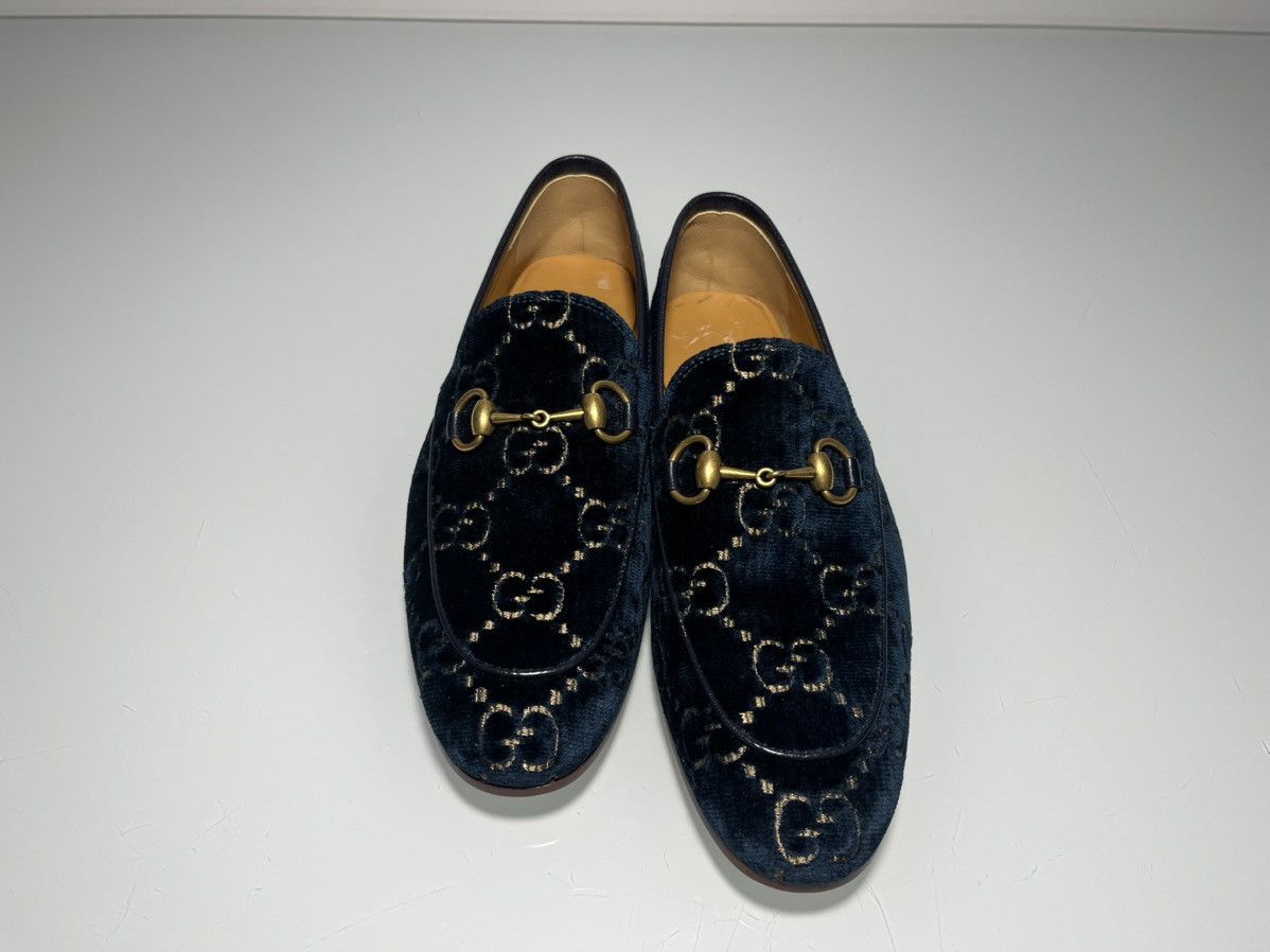 Gucci GUCCI Jordaan Loafers Velvet Flat Size US 6 / EU 39 - 1 Thumbnail