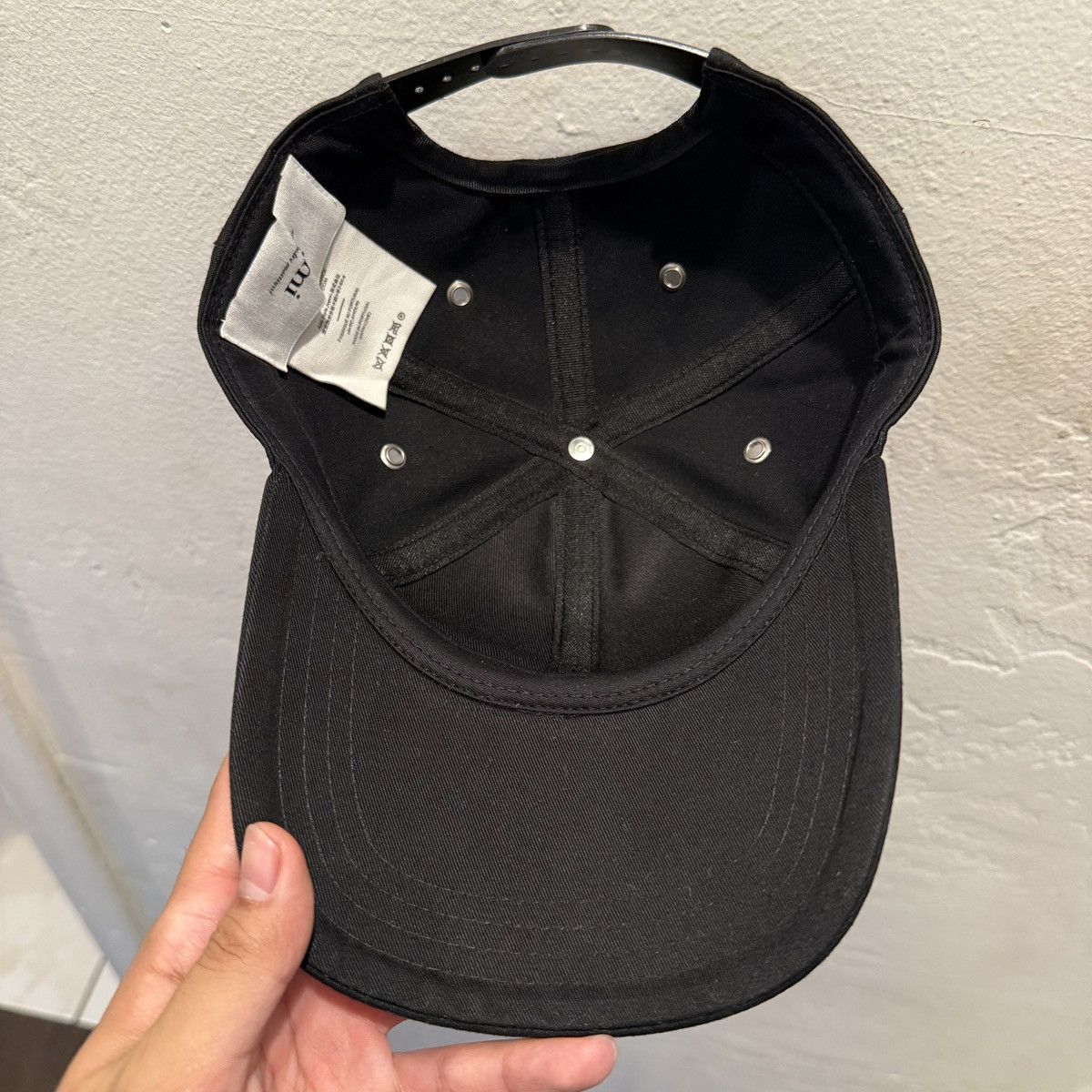 AMI Ami Paris SnapBack Hat Cap Black Size ONE SIZE - 4 Thumbnail