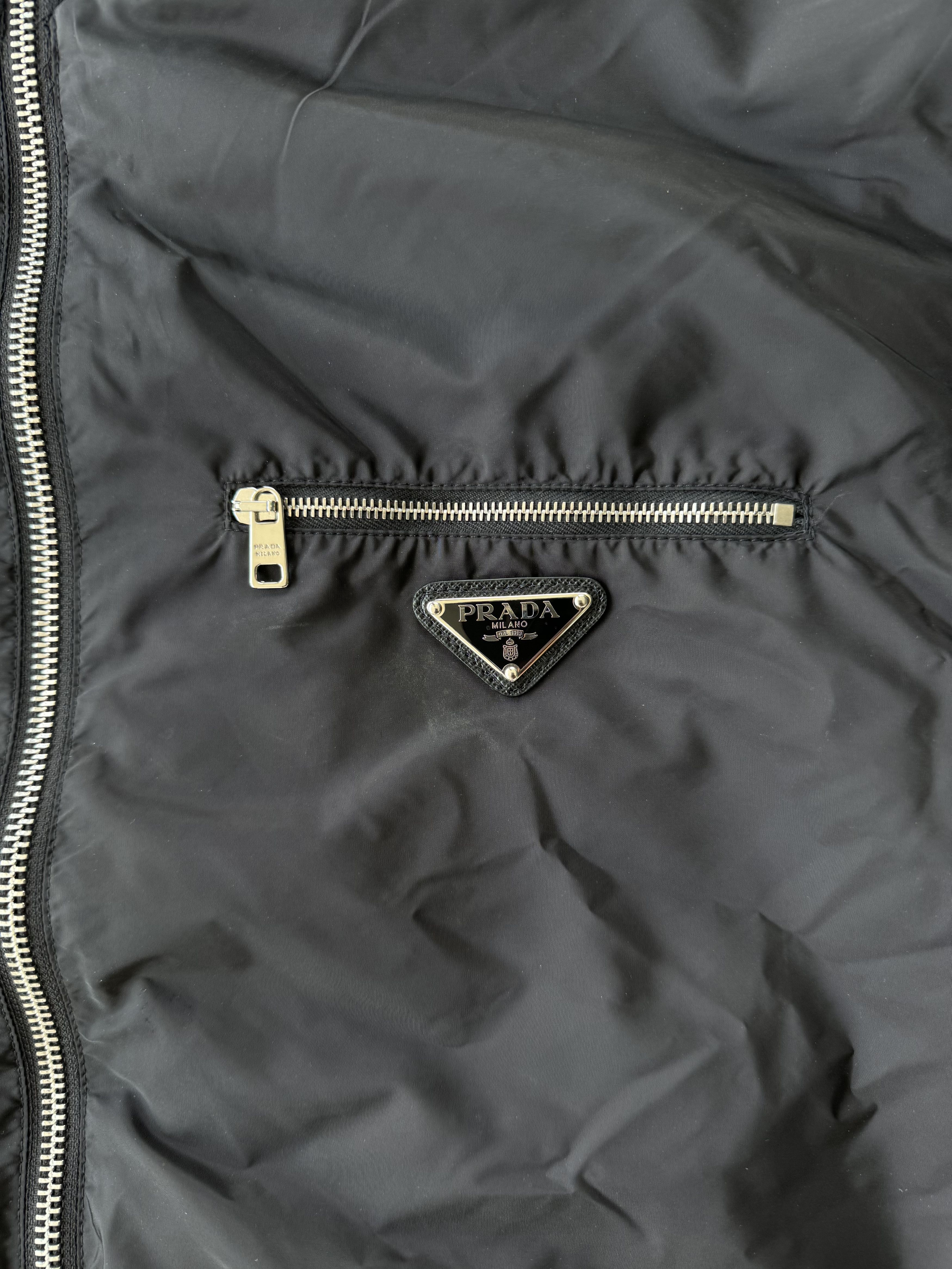 Prada Prada Black Nylon Reversible Bomber Jacket Size US M / EU 48-50 / 2 - 5 Thumbnail