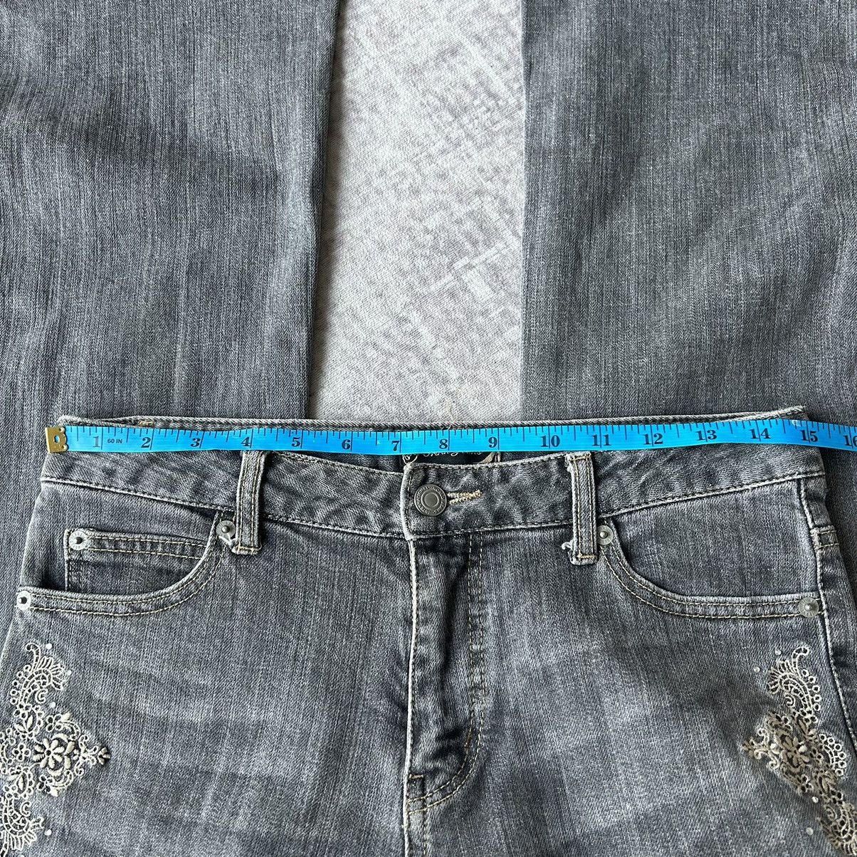 Japanese Brand Y2k Embroidery Flower Flared Jeans Size US 30 / EU 46 - 12 Thumbnail