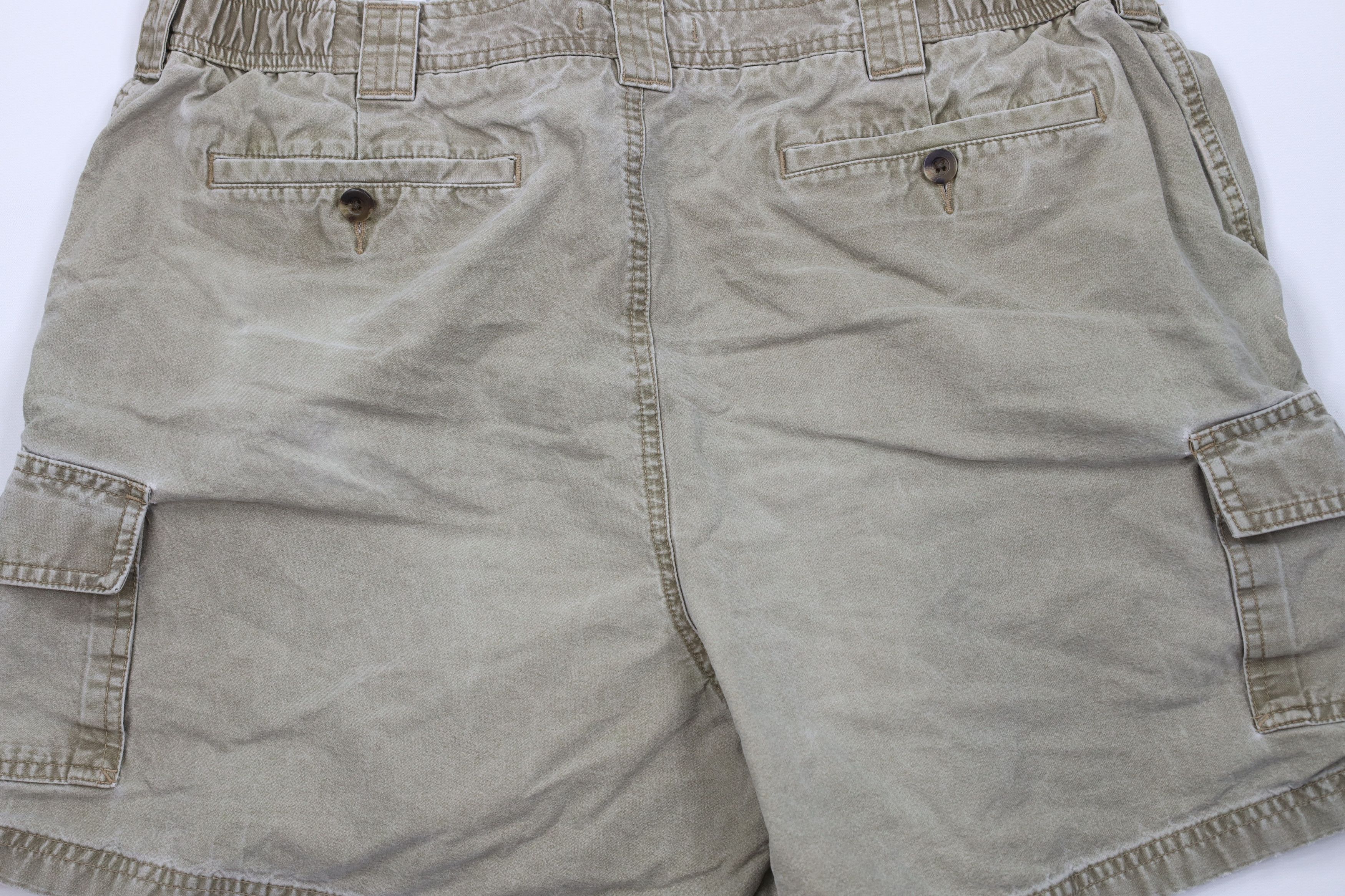 L.L. Bean Vintage 90s LL Bean Faded Stonewash Above Knee Cargo Shorts Size US 38 / EU 54 - 11 Thumbnail