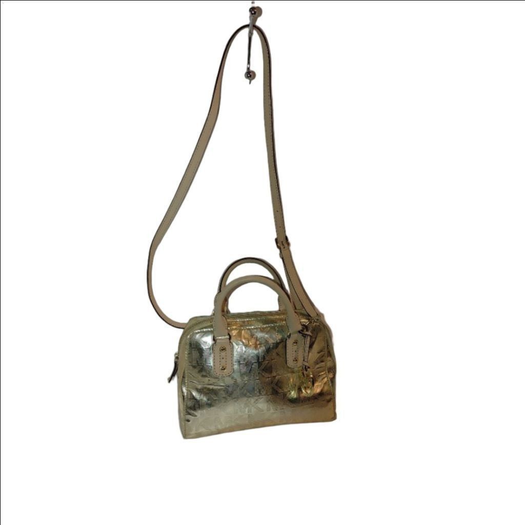 Michael Kors Michael Kors Metallic Patent Leather Signature Crossbody Size ONE SIZE - 1 Thumbnail