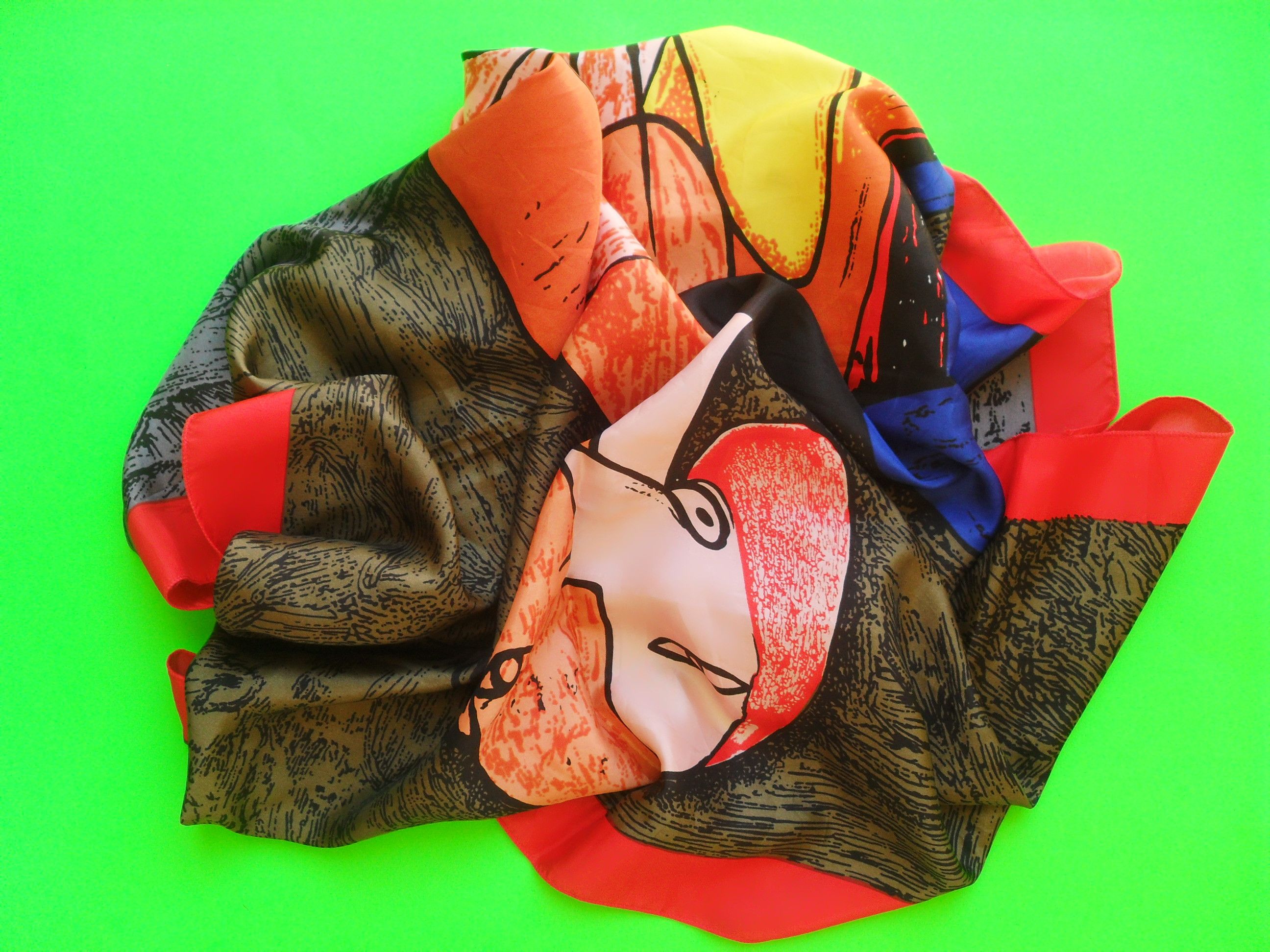 Other Authentic vintage Art "Picasso" scarf. Size ONE SIZE - 6 Thumbnail