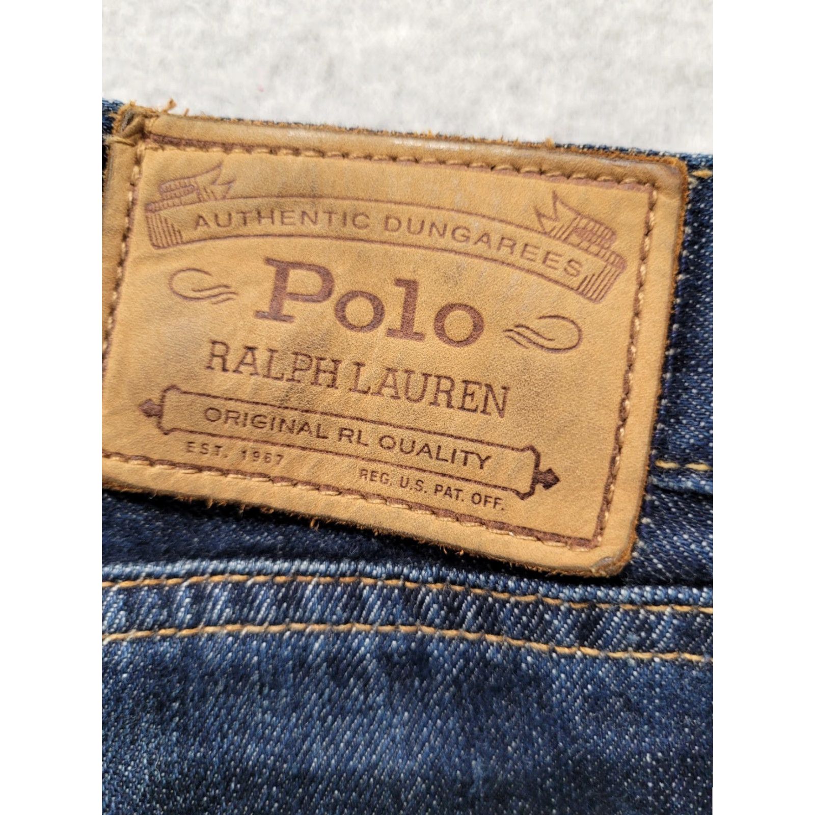 Polo Ralph Lauren Polo Ralph Lauren Jeans Mens 40x30 Blues Denim Hampton Straight Mid Rise Regular 5-Pocket Belt Loops Logo Vintage No Size US L / EU 52-54 / 3 - 3 Thumbnail