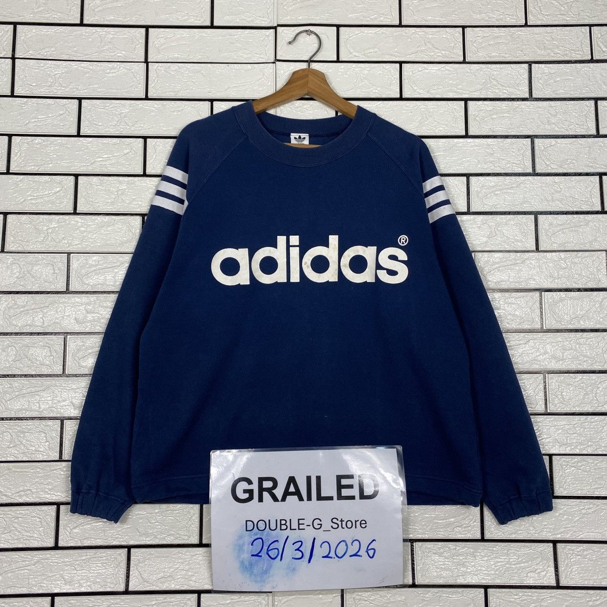Adidas 📌Vintage Sweatshirt Adidas Striped Design Streetwear Size US M / EU 48-50 / 2 - 1 Thumbnail