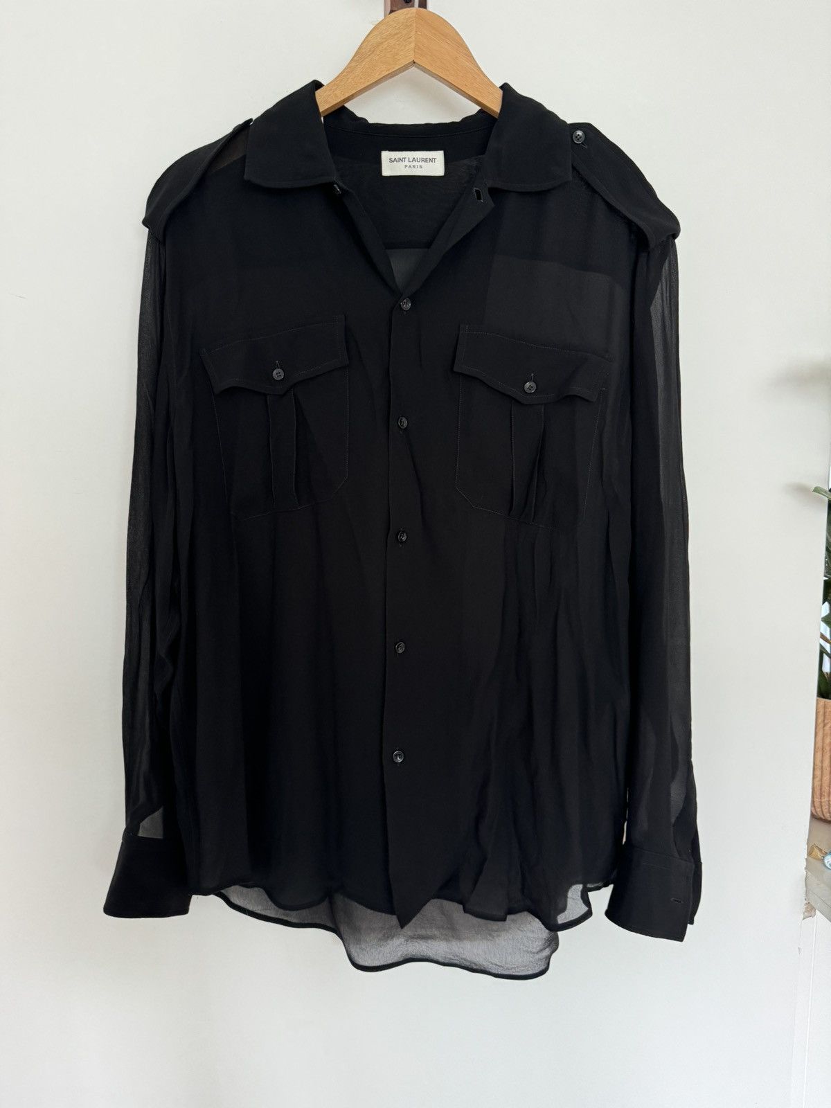 3K MSRP Sheer Silk Shirt