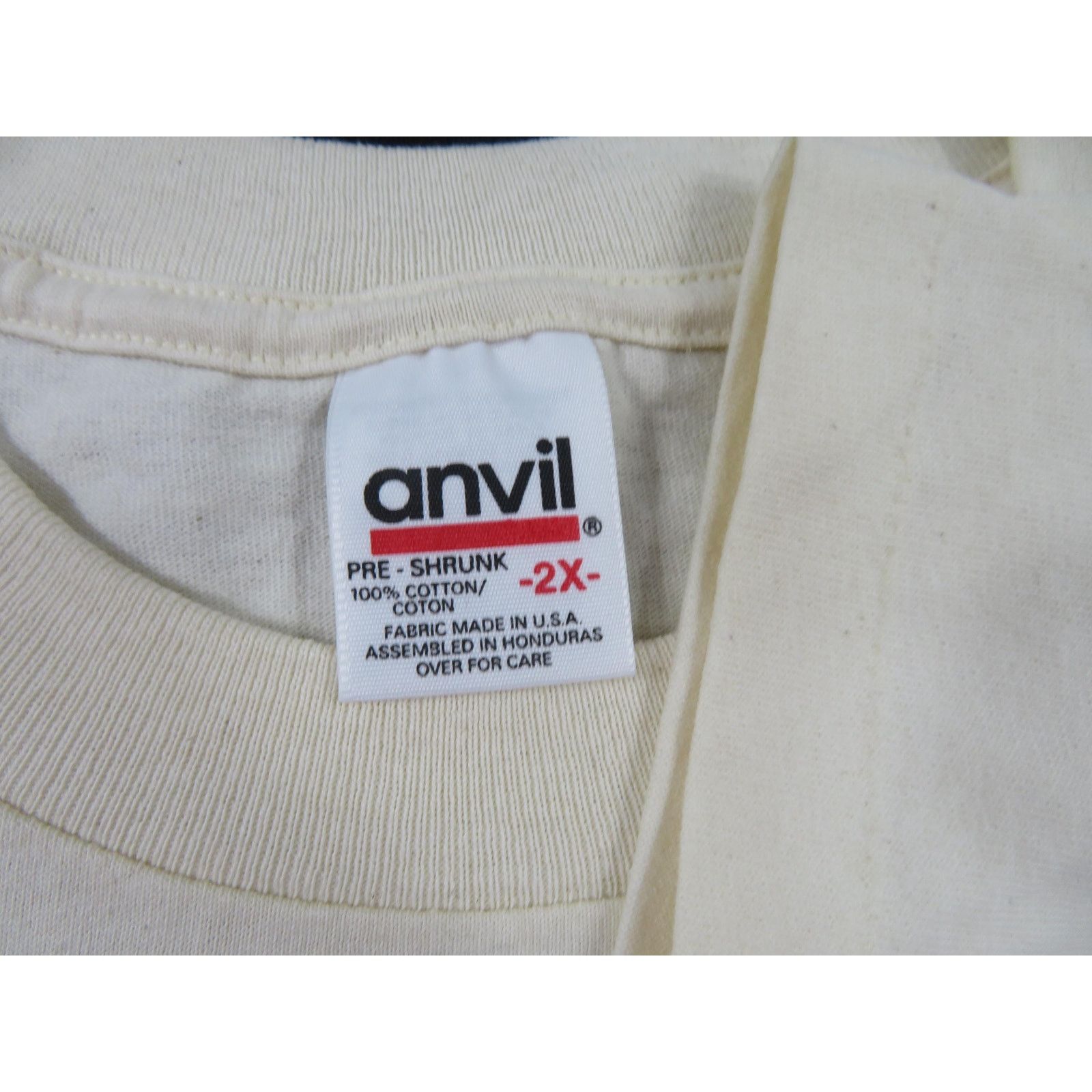 Anvil Vermont Moose Souvenir T-Shirt Beige Sz 2XL 1990s Size US XXL / EU 58 / 5 - 4 Thumbnail
