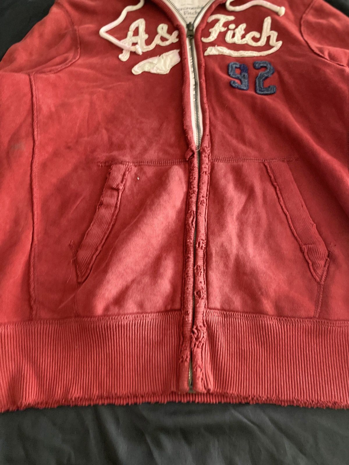 Abercrombie & Fitch Abercrombie and fitch Distressed Zipper Hoodie Size US XXL / EU 58 / 5 - 3 Thumbnail
