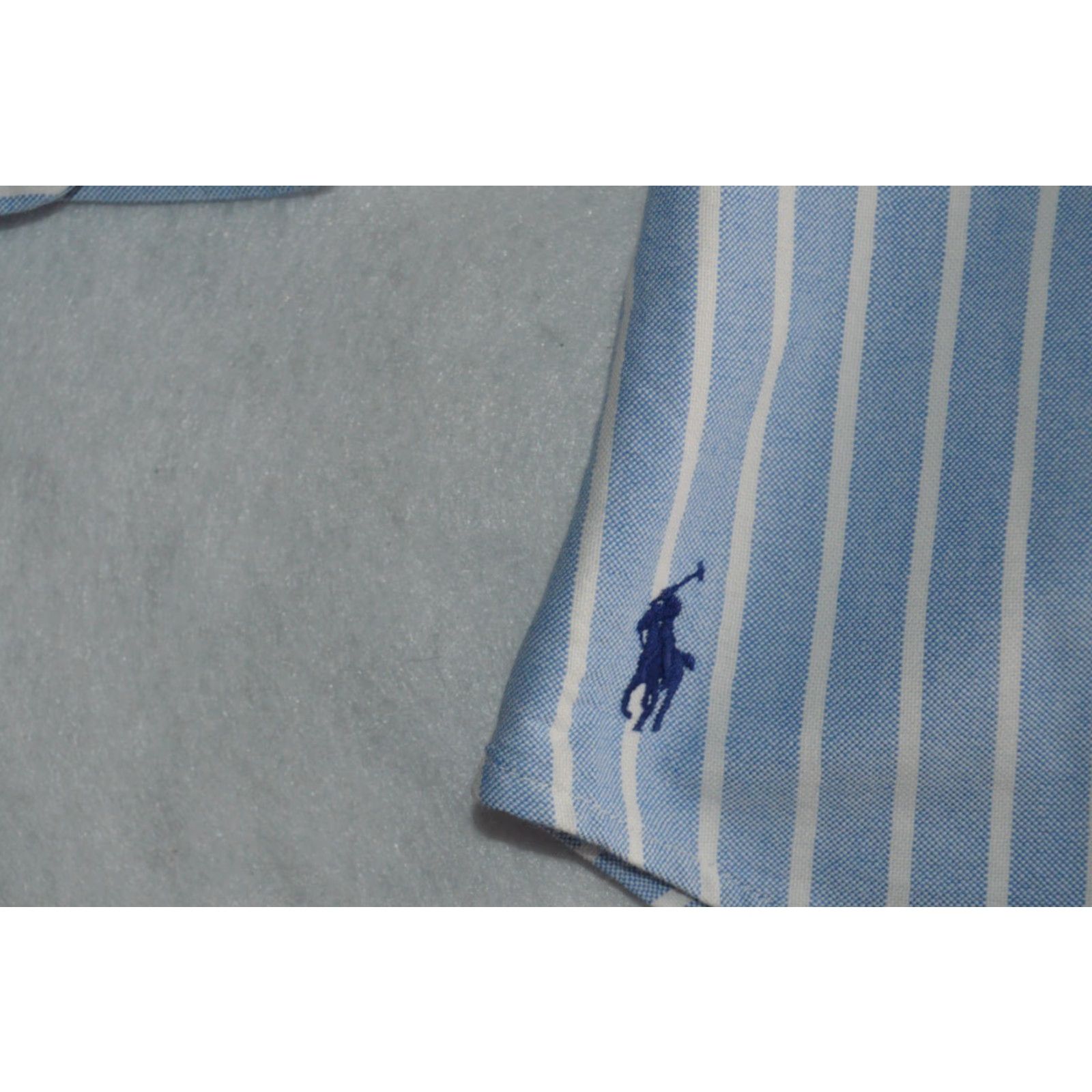 Polo Ralph Lauren Polo Ralph Lauren Shirt Blue Stripe L/S Button-Up Cotton Pocket Men’s Classic Fit (Size L) Size US L / EU 52-54 / 3 - 7 Thumbnail