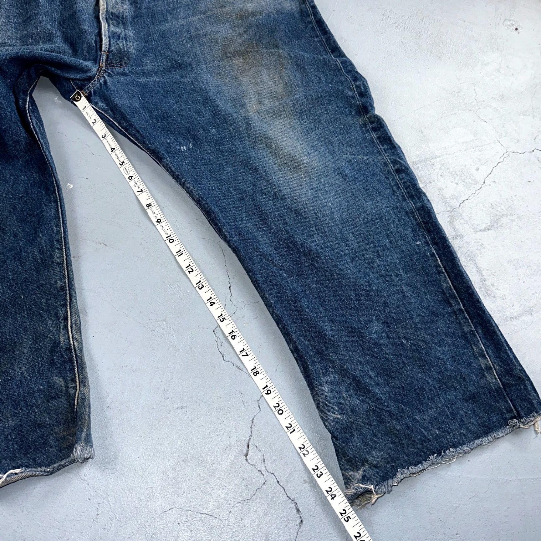 Levi's Levi's 501 Vintage 80s Jeans Men Medium Wash Mid Rise Distressed Selvedge USA 48x30 Size US 32 / EU 48 - 5 Thumbnail