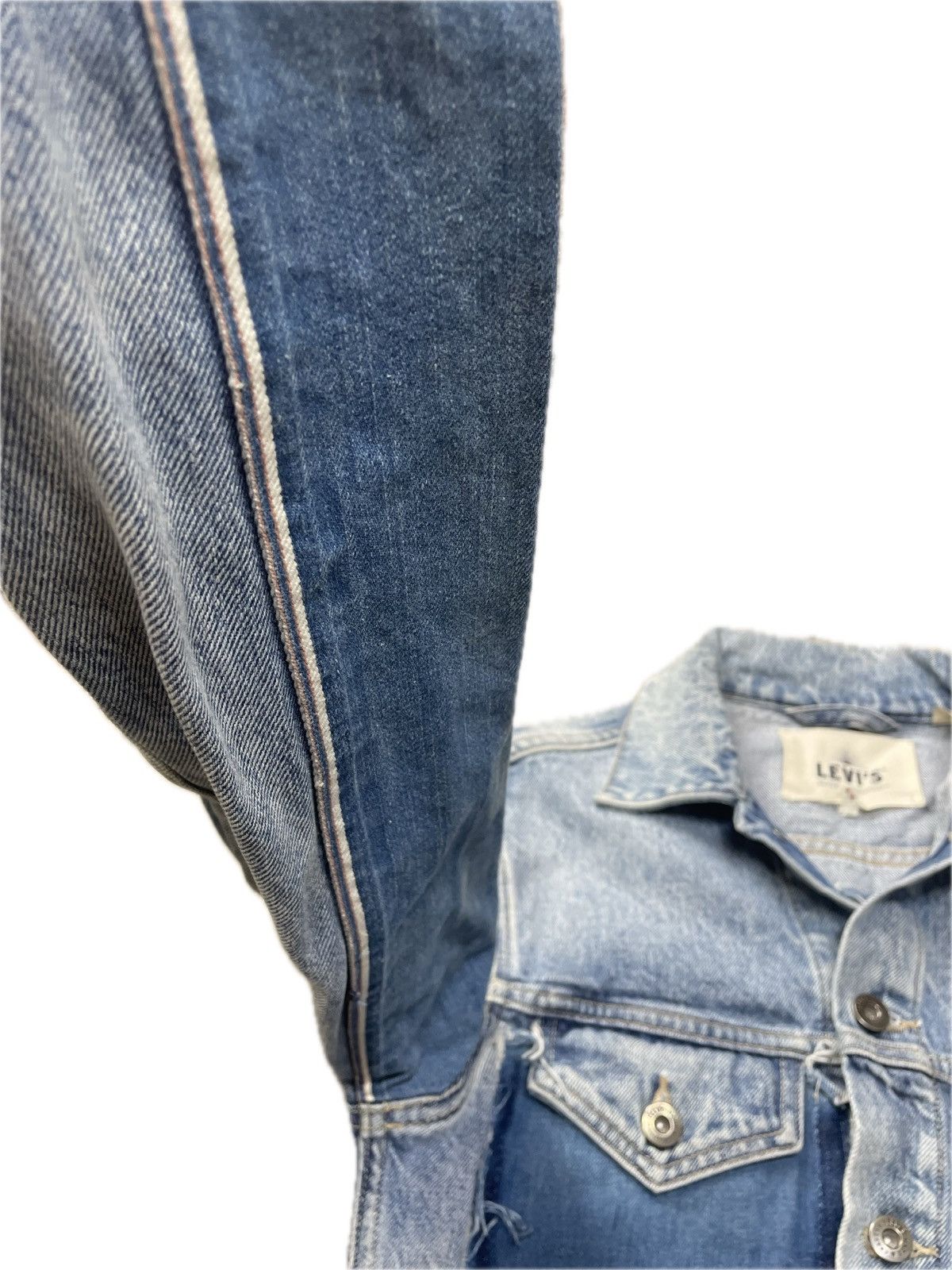 Levi's × Vintage Levi’s Made and Crafted Patched Denim Jacket Size US XS / EU 42 / 0 - 3 Thumbnail