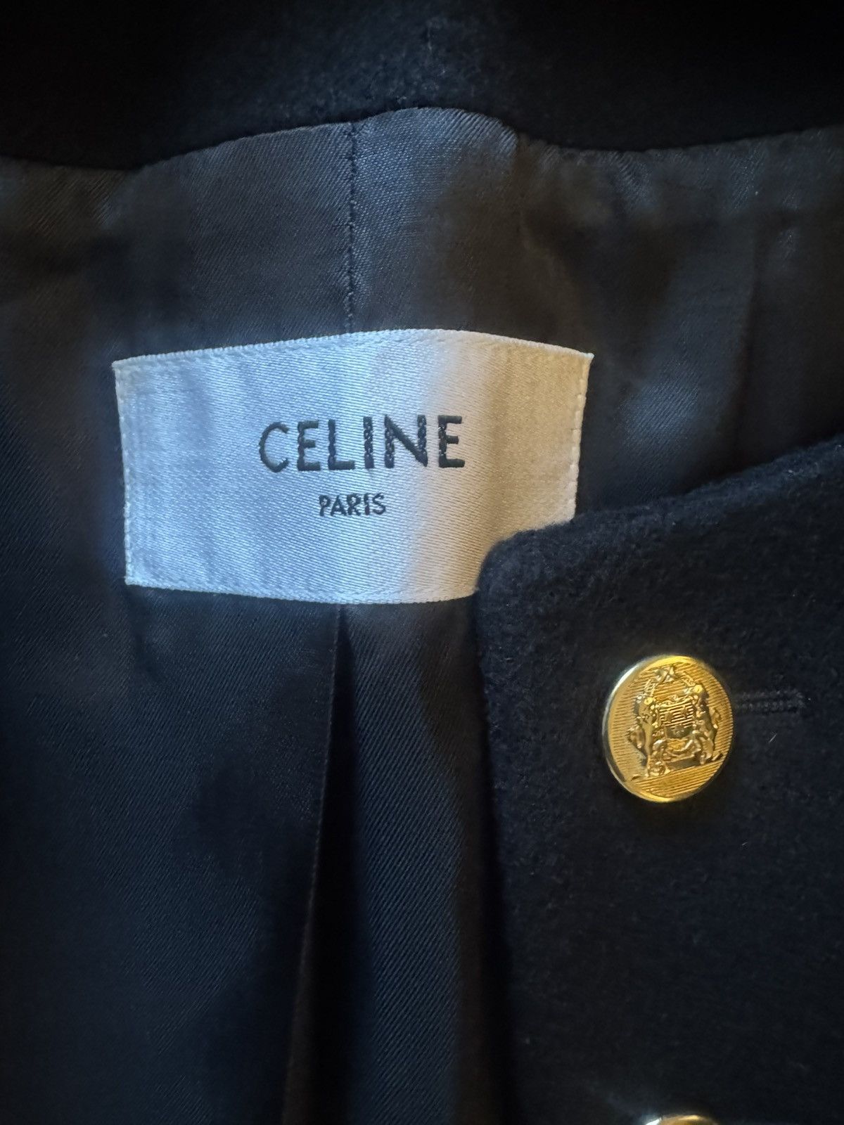Celine CELINE FW23 Black Wool Chasseur Jacket – Runway Look 40 Size US L / EU 52-54 / 3 - 9 Thumbnail