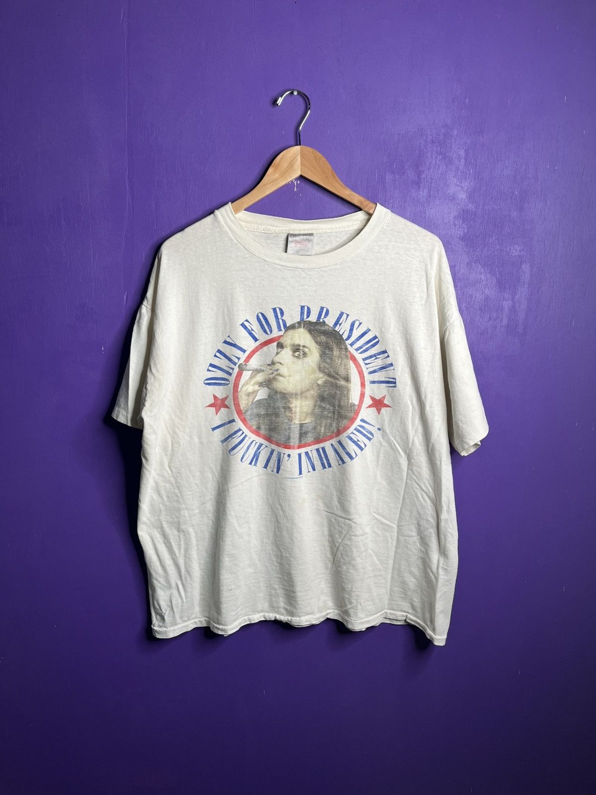 Band Tees Vintage 1996 Ozzy for president flying high again t-shirt Size US XL / EU 56 / 4 - 1 Thumbnail