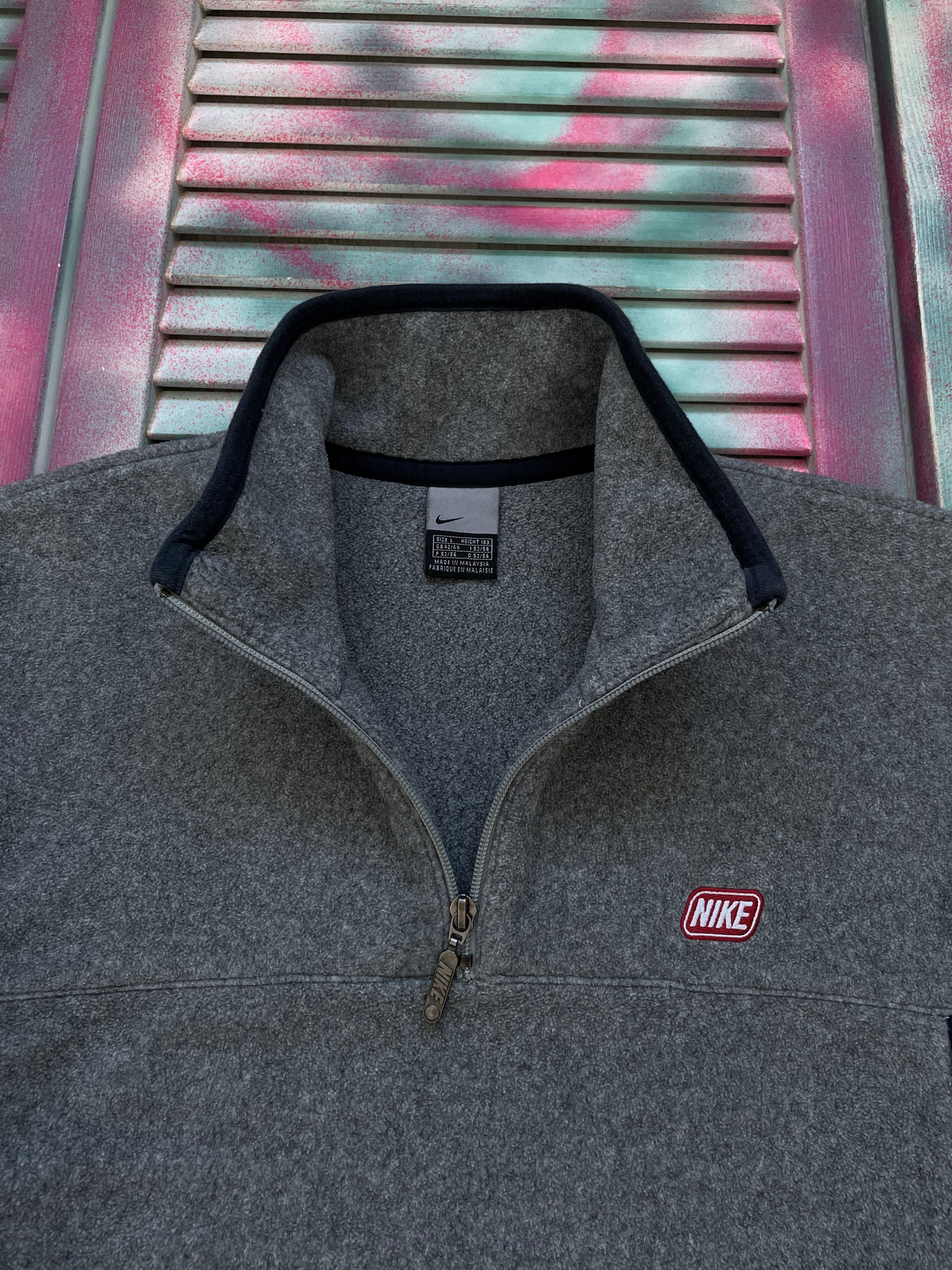 Nike Vintage Nike Fleece Mini Logo Drill Streetwear 90s Size US XL / EU 56 / 4 - 6 Thumbnail