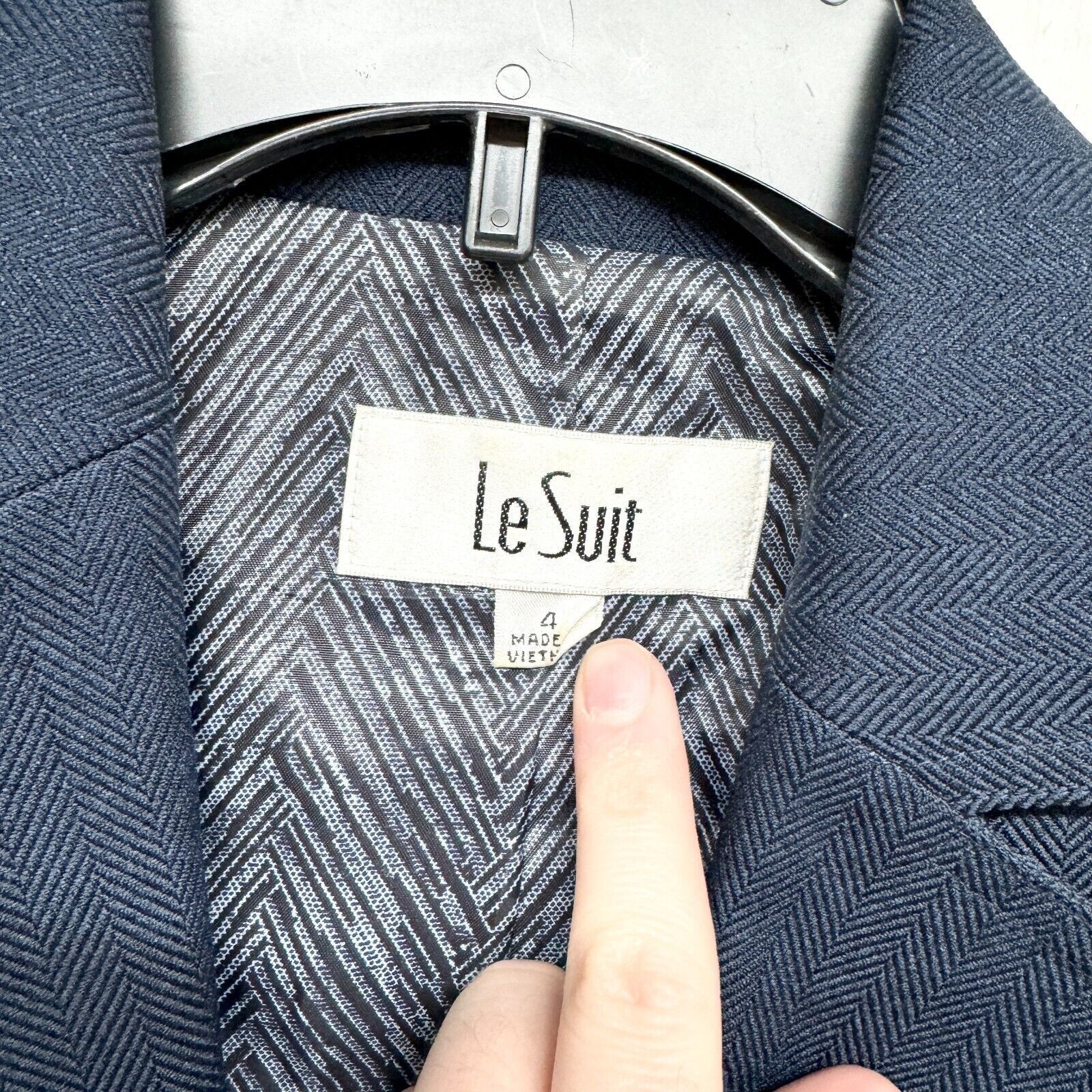 Other Le Suit Jacket 4 Blue Single Breasted Folded Collared Size S / US 4 / IT 40 - 2 Thumbnail