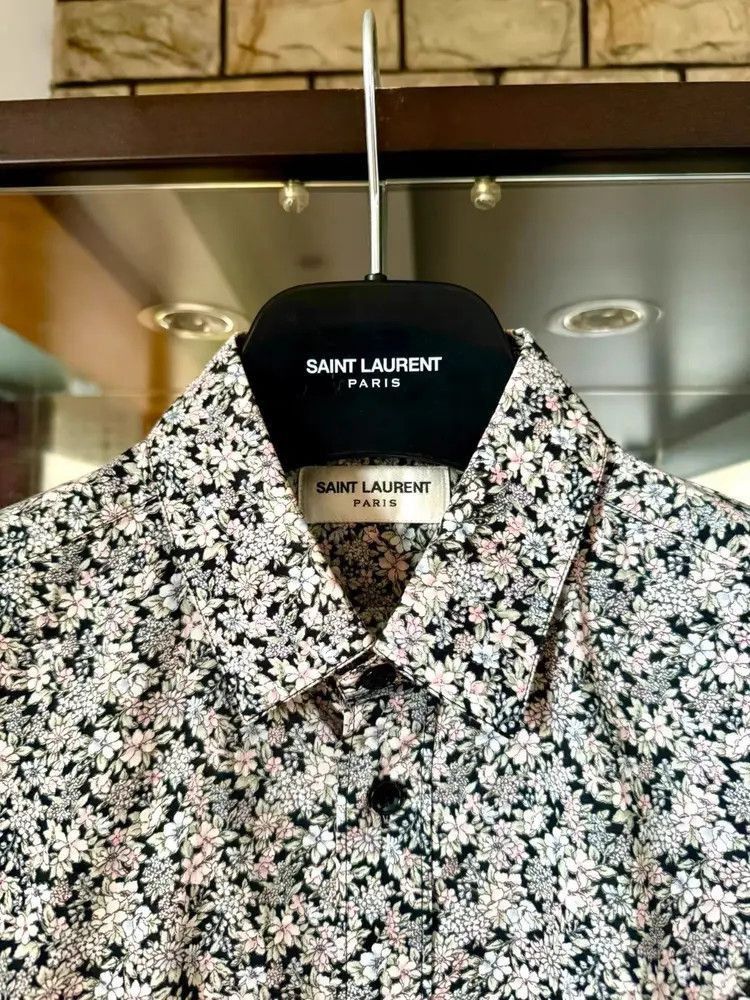 Saint Laurent Paris Saint Laurent Paris by Hedi 16SS Flower Full Print Shirt-25 Size US S / EU 44-46 / 1 - 5 Thumbnail