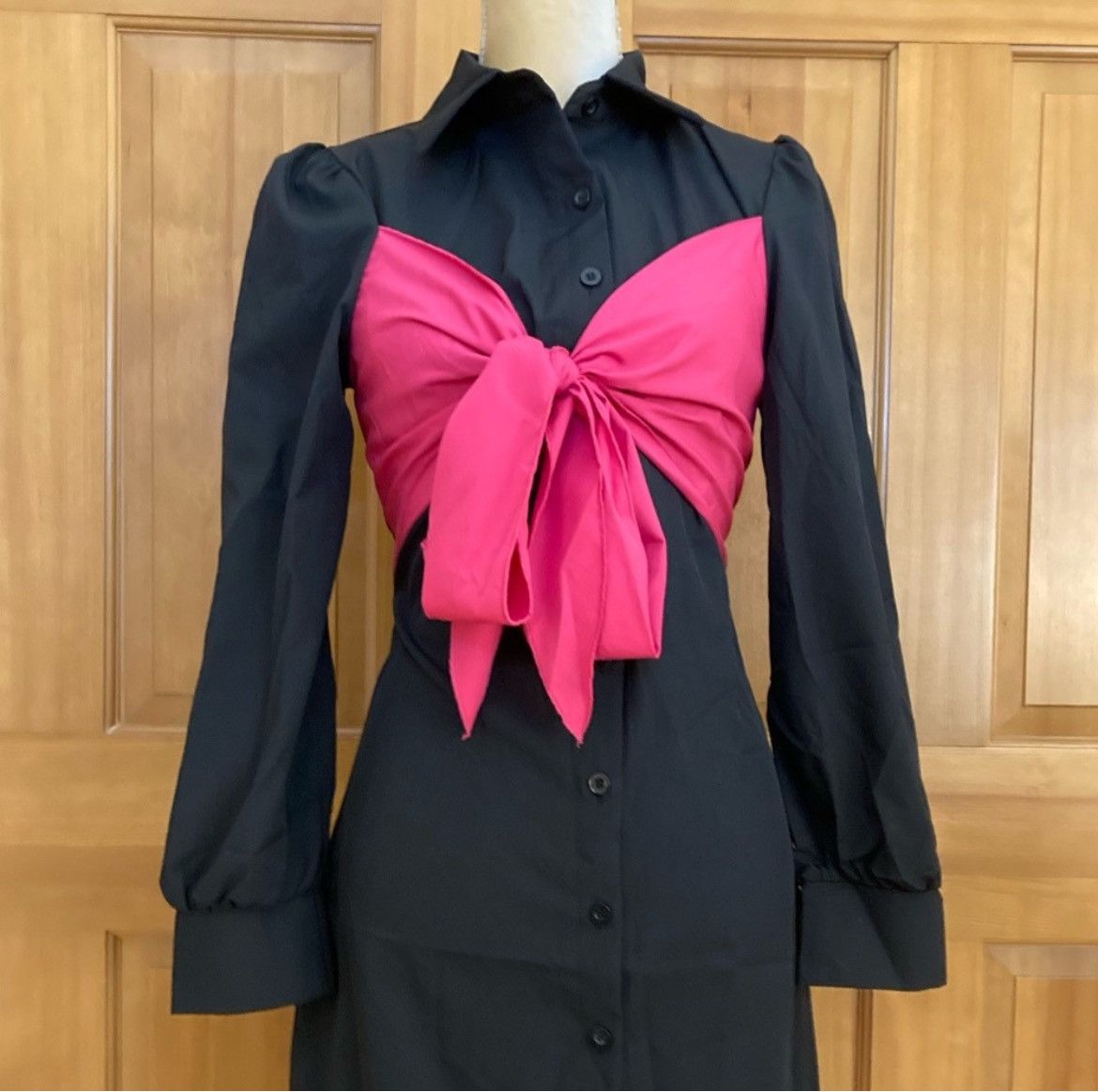 Designer × Other NWT, Lavishly Paris Women’s BowTie Shirt Dress Size M / US 6-8 / IT 42-44 - 10 Thumbnail